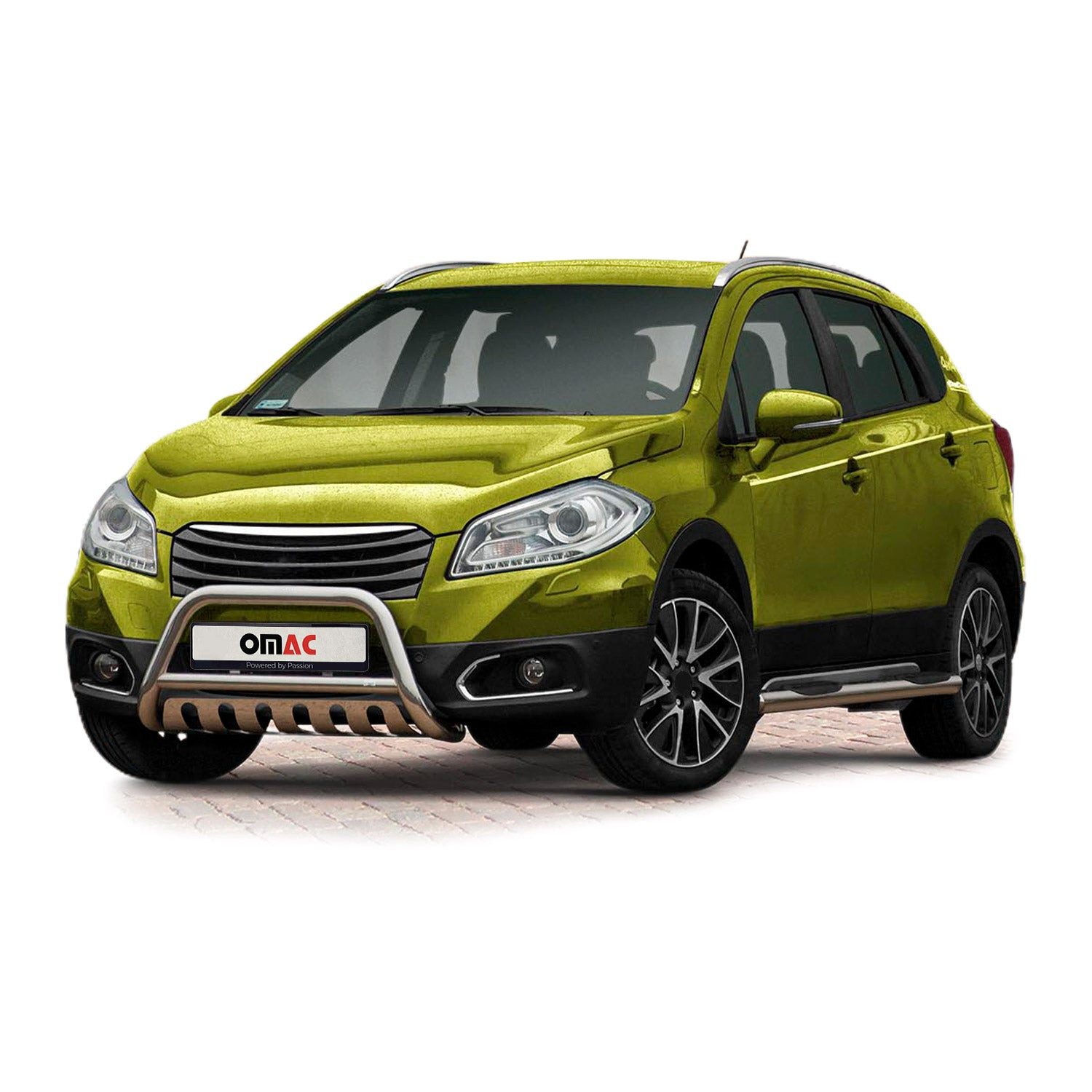 OMAC Frontstoßstange Frontbügelschutz Frontschutzbügel für Suzuki SX4 S-Cross 2013-2022 ABE, 1-St., Rostfrei,Wasserfest,Langlebig,Haltbar