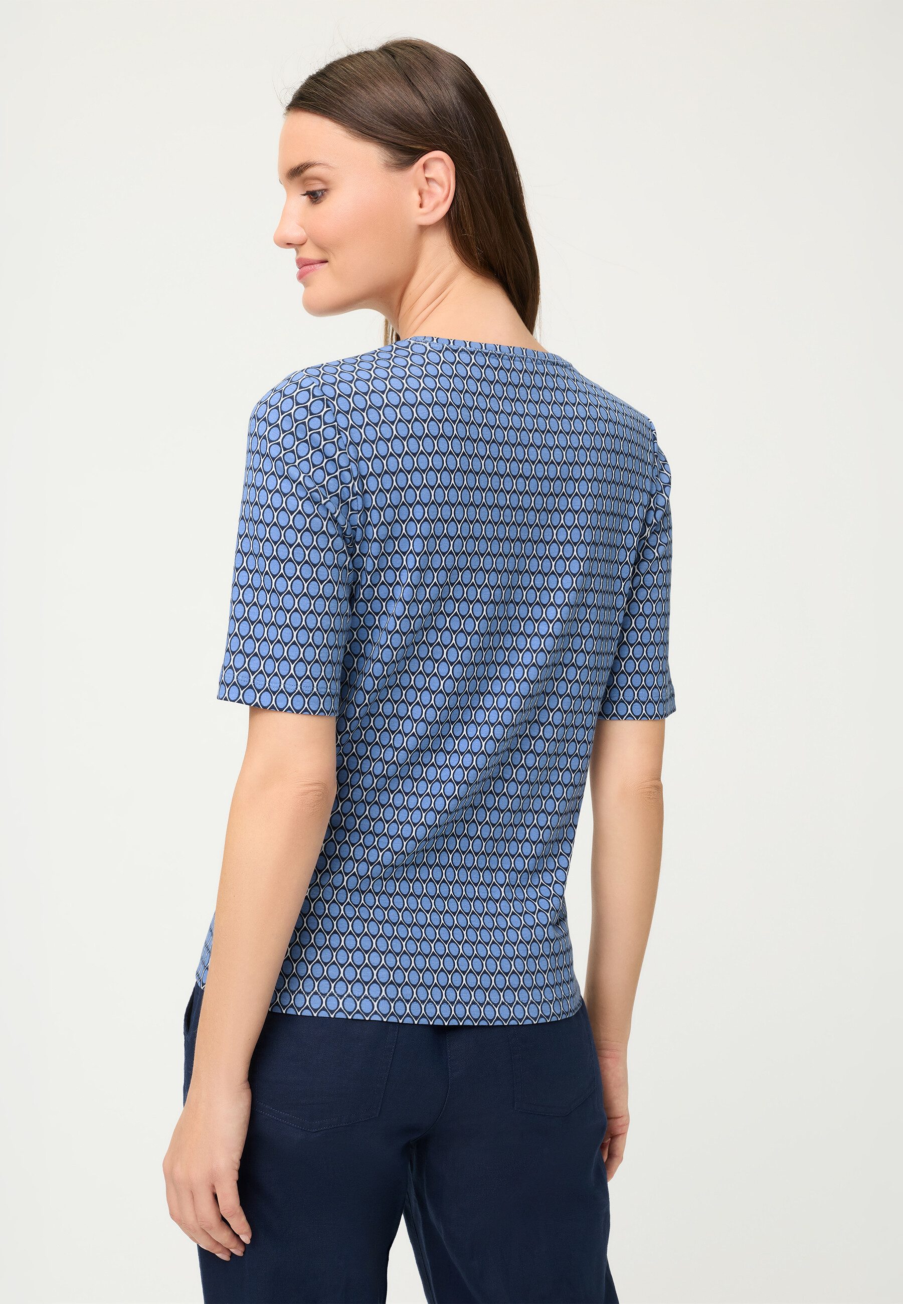 Olsen T-Shirt Shirt mit Allover-Dessin