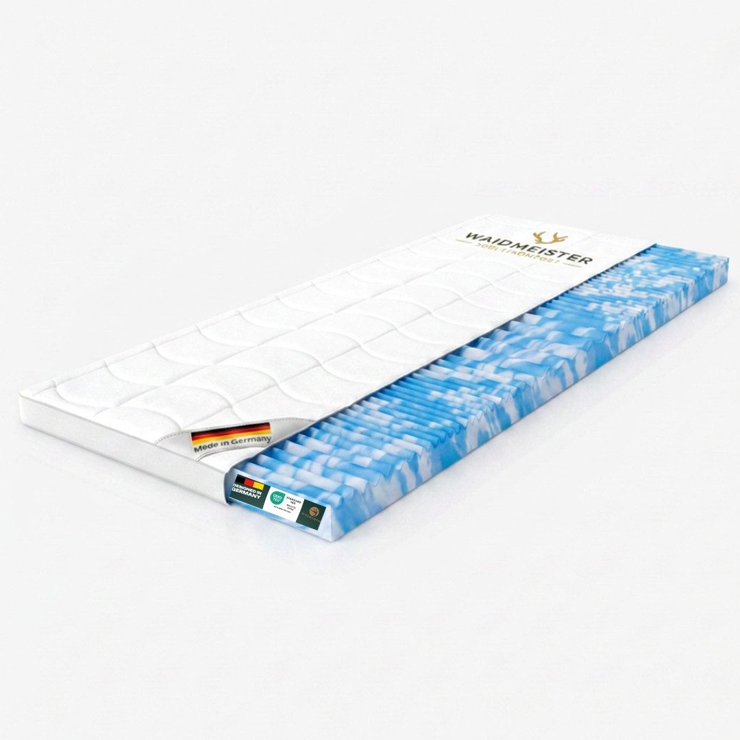 Waidmeister, Topper Matratzentopper aus Gel,Topper, 8cm hoch, mit 7 Zonen, Gelschaum, 8 cm hoch
