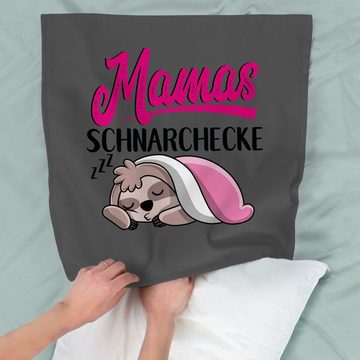 Kissenbezüge Mamas Schnarchecke mit Faultier - schwarz, Shirtracer (1 Stück), Mama