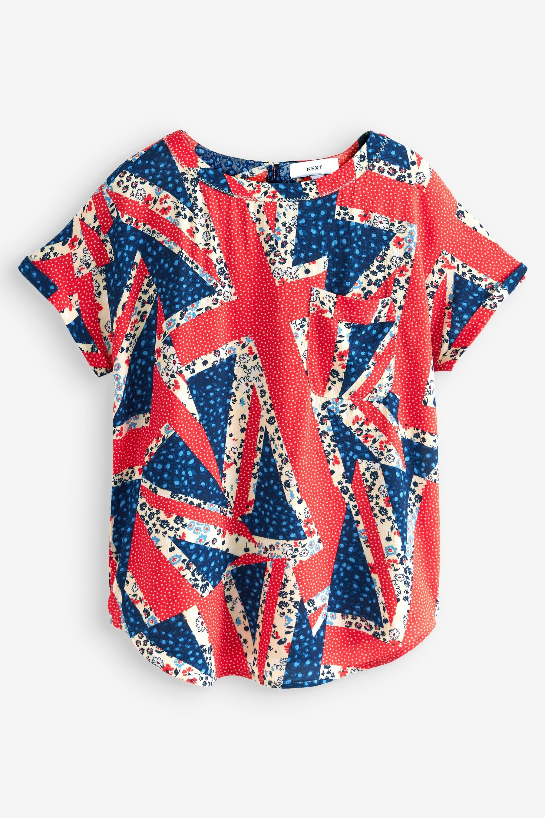 Next T-Shirt (1-tlg) Coronation Floral Union Jack Print | T-Shirts