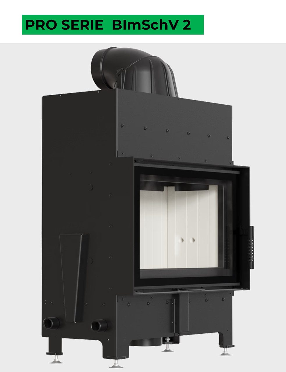 Kratki Каминыinsätze Каминыinsatz aus Stahl KRATKI FLOKI S 8 kW Ø 160, 8,00 kW