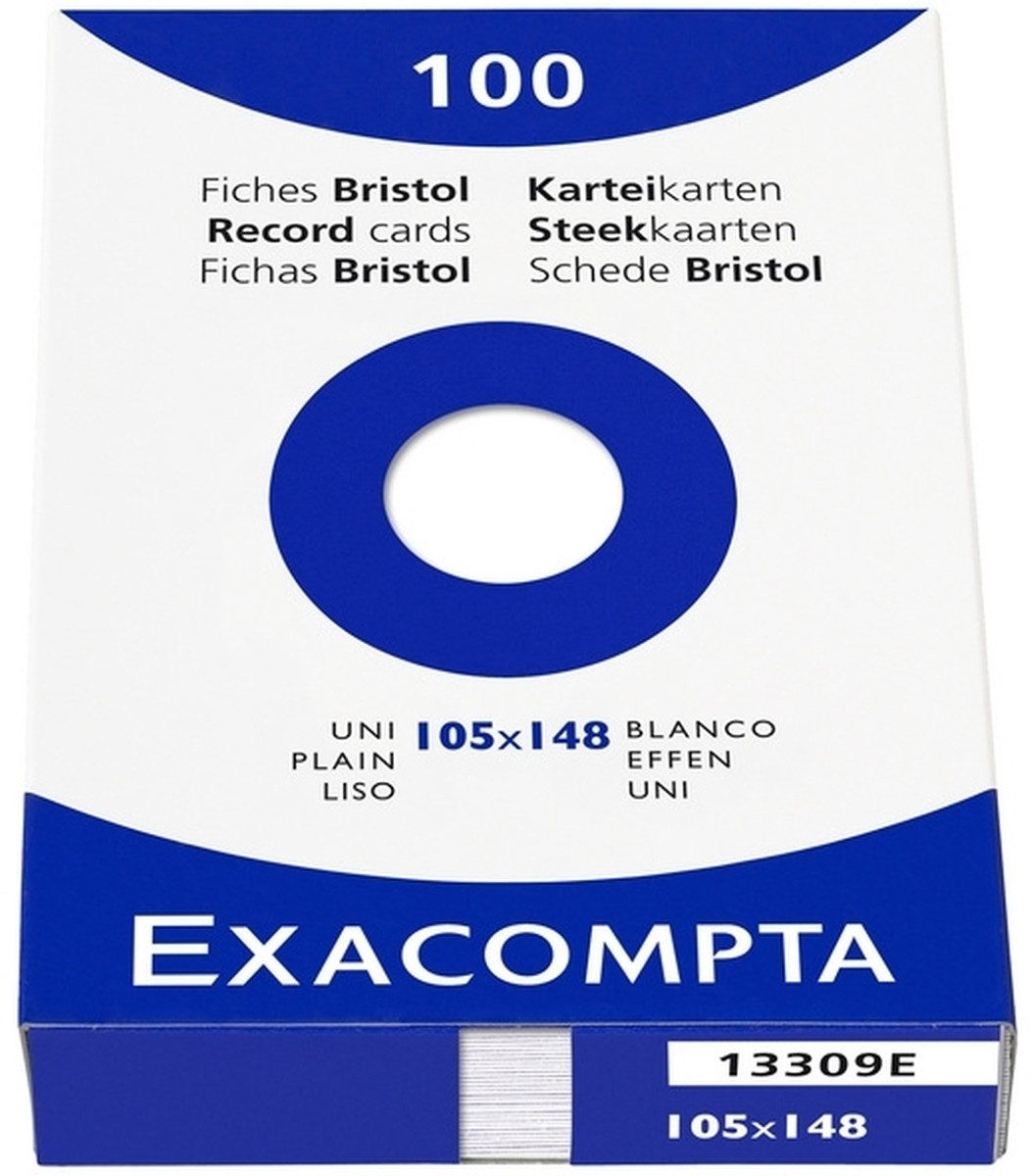 EXACOMPTA Karteikarten Karteikarten A6 blanko weiß VE=100 Stück