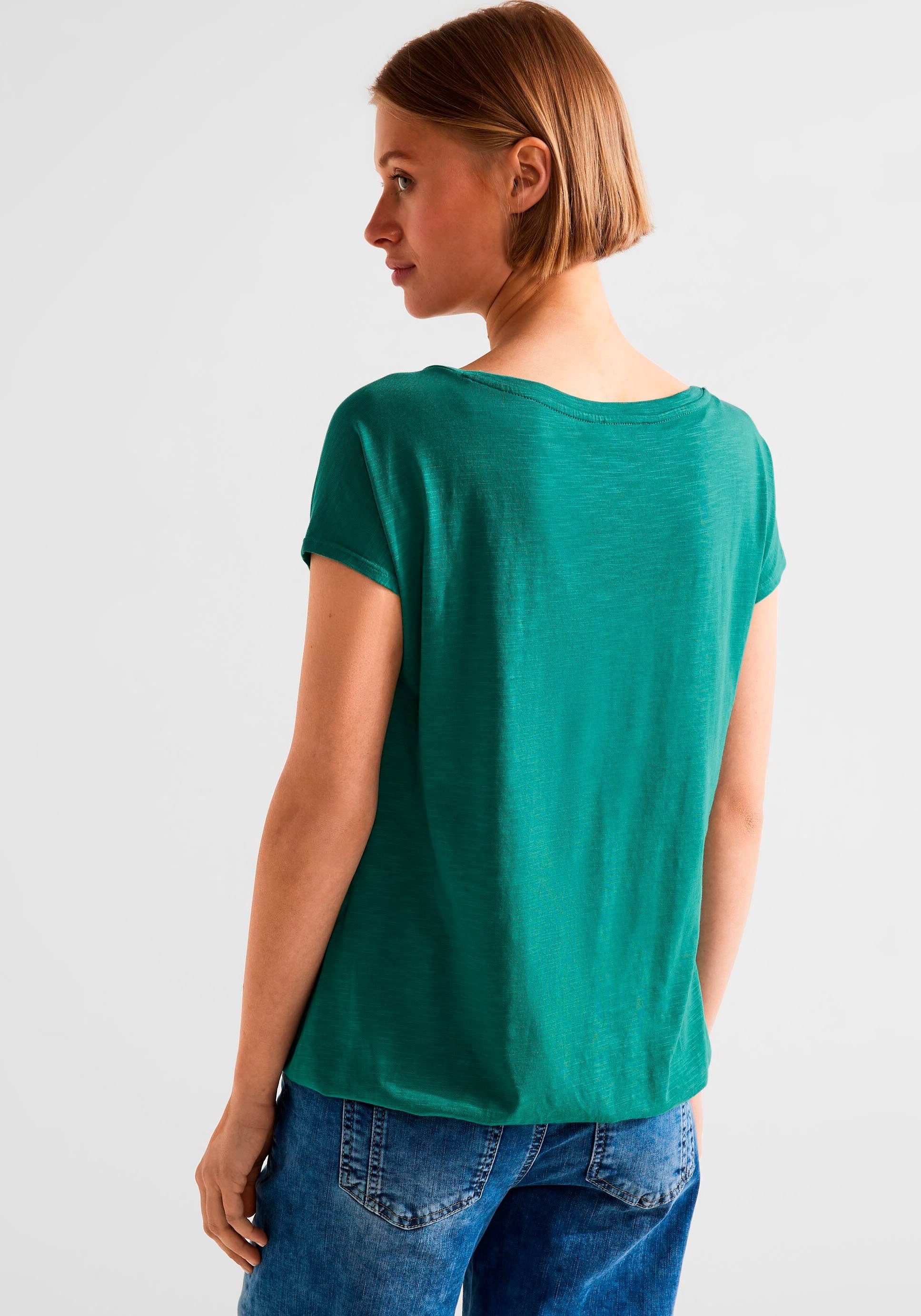ONE elastischem STREET Saum mit Sitz T-Shirt green für perfekten