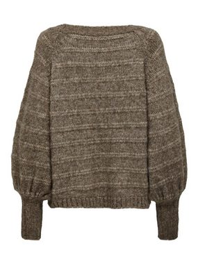 ONLY V-Ausschnitt-Pullover (1-tlg) Drapiert/gerafft