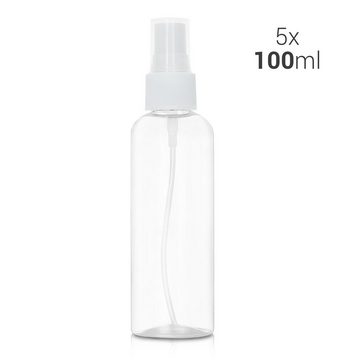 kwmobile Parfümzerstäuber, 5x Reise Zerstäuber leer - 100 ml - Taschenzerstäuber Sprühflasche nachfüllbar