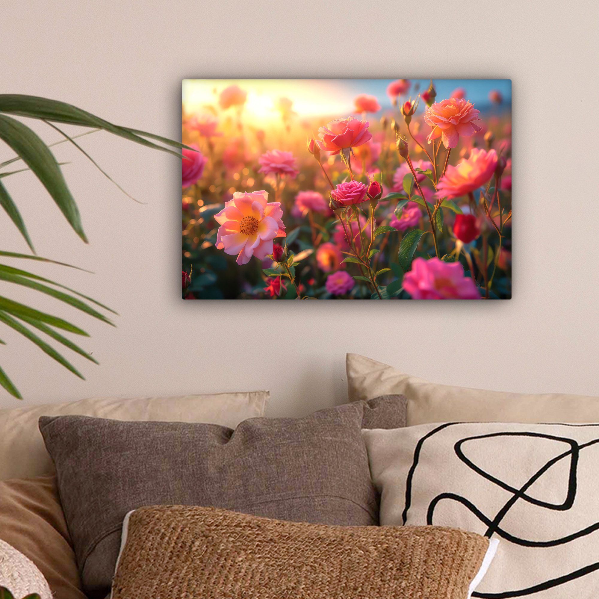 OneMillionCanvasses® Leinwandbild Blumen - Rosen - günstig online kaufen