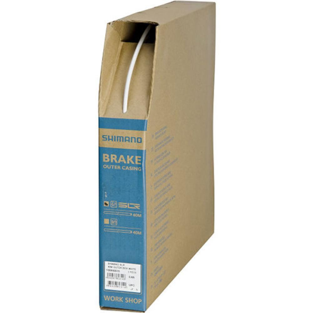 Shimano Bremszug SHIMANO Bremszugaußenhülle SLR 40 m Bremszugaußenhülle, Weiß