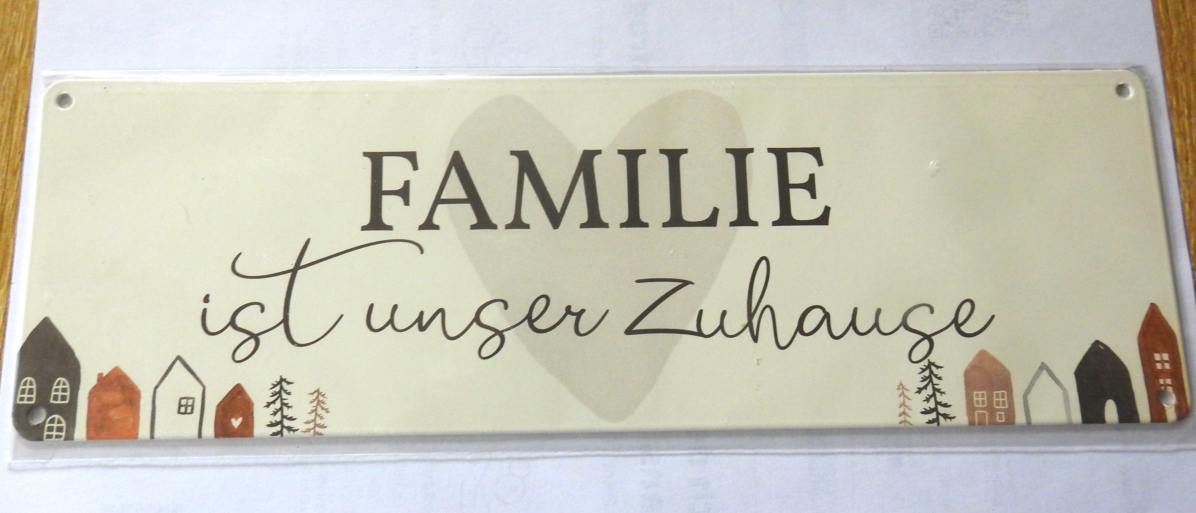 INTERLUXE Home Accessoires Metallschild Familie ist unser Zuhause, (1 St)