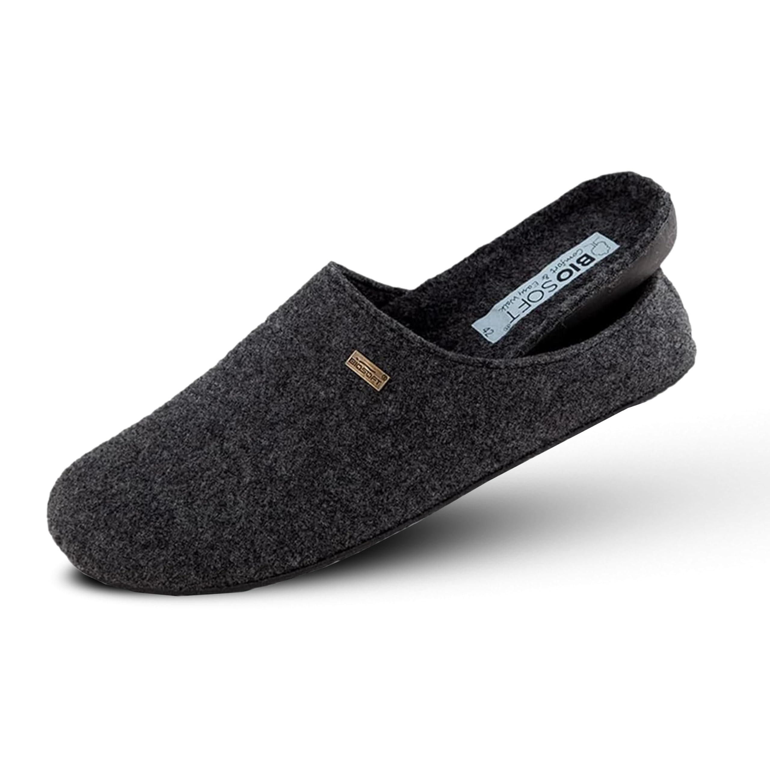 Biosoft Comfort & Easy Walk Biosoft Filz Hausschuhe Herren Größe 42 - 46 Mister Cosy, Hausschuhe Hausschuh