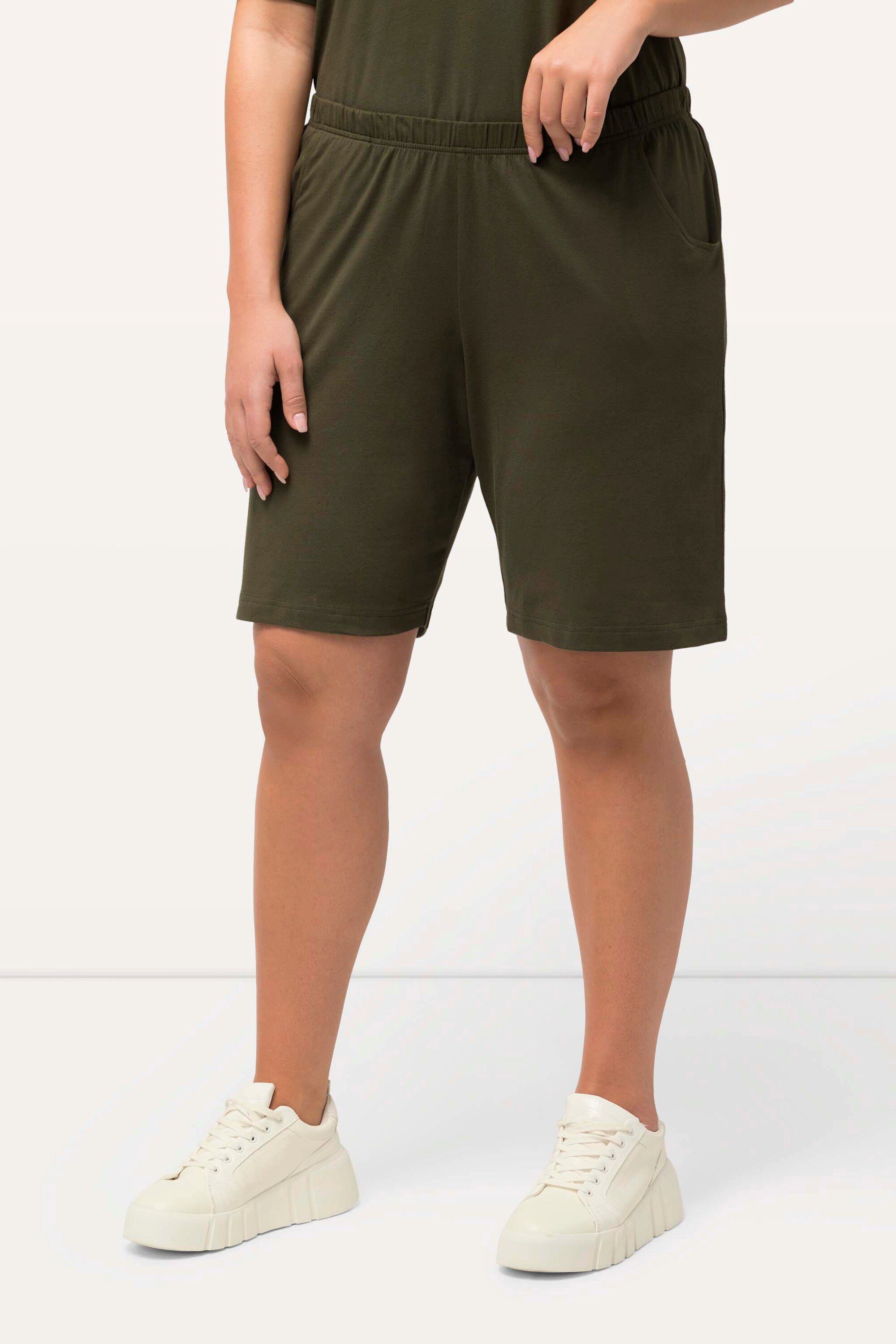 Ulla Popken Bermudas Jerseyshorts Taschen Elastikbund günstig online kaufen