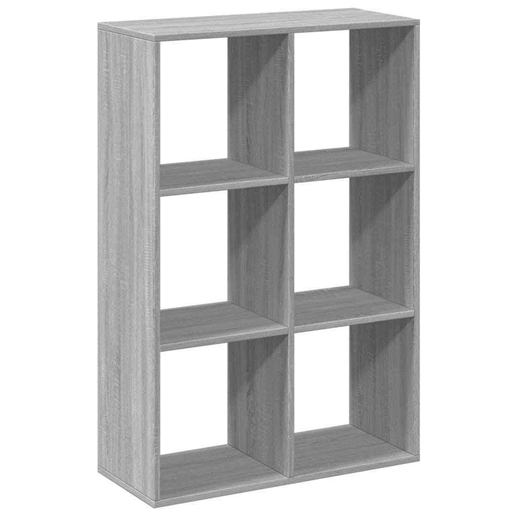 vidaXL Bücherregal Raumteiler-Bücherregal Grau Sonoma 69,5x29x103,5 günstig online kaufen