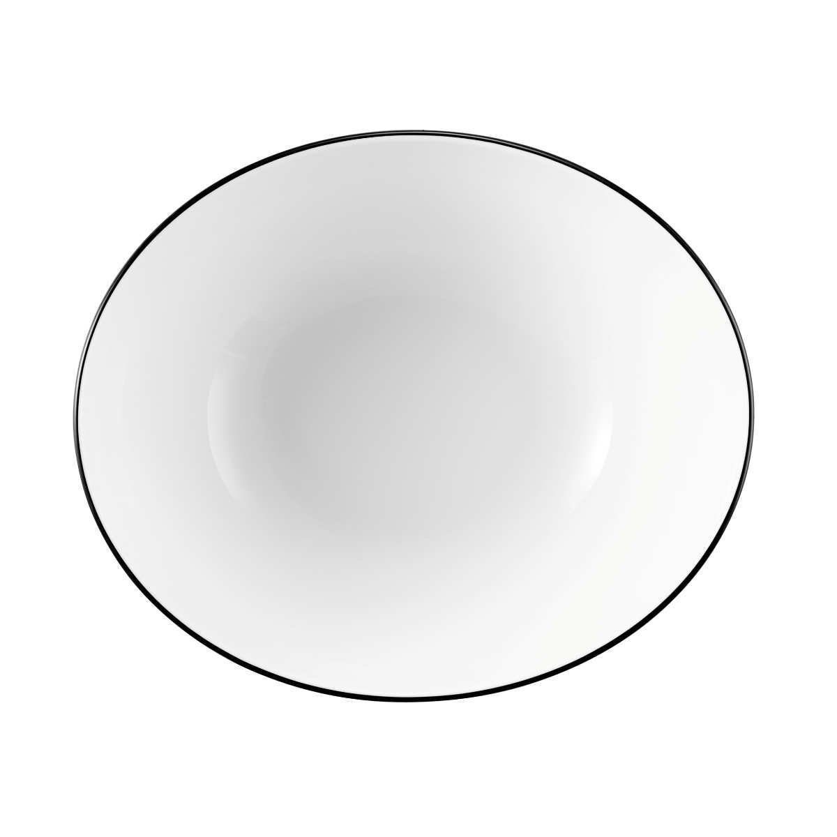 Seltmann Weiden Schüssel Modern Life Black Line, Porzellan, l: 21 cm / h: 8 cm / 1,0 L