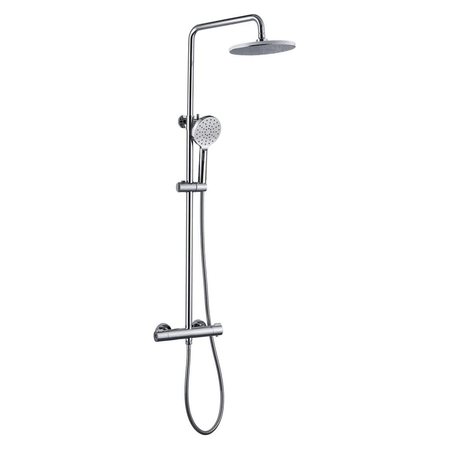 Duschsystem 2 in 1 Regendusche Duschset Rainshower mit Duscharmatur Thermostat