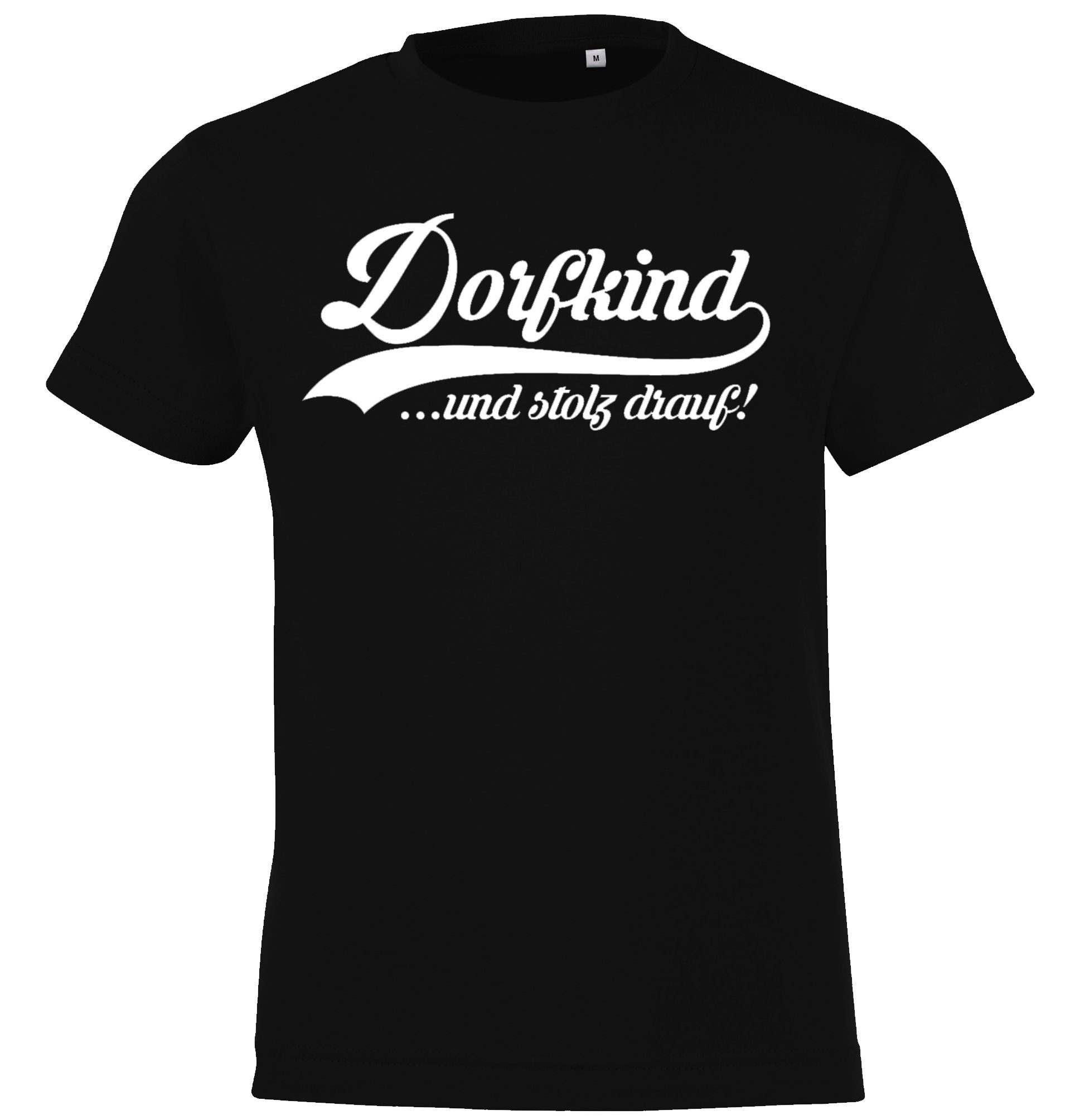 Youth Designz T-Shirt Dorfkind Jungen Mädchen Frontprint für lustigem und Kinder Schwarz mit Shirt