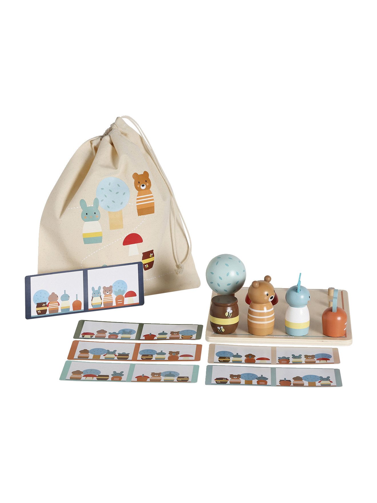 vertbaudet Lernspielzeug Kinder Brettspiel WALDFREUNDE, Holz FSC®