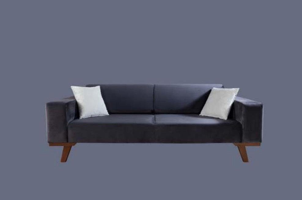 JVmoebel Sofa Luxus Dreisitzer Blau Sofa 3 Sitzer Sofas Design Modern Möbel Couchen, Made in Europe