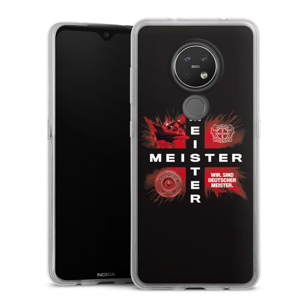 DeinDesign Handyhülle Bayer 04 Leverkusen Meister Offizielles Lizenzprodukt, Nokia 7.2 Slim Case Silikon Hülle Ultra Dünn Schutzhülle