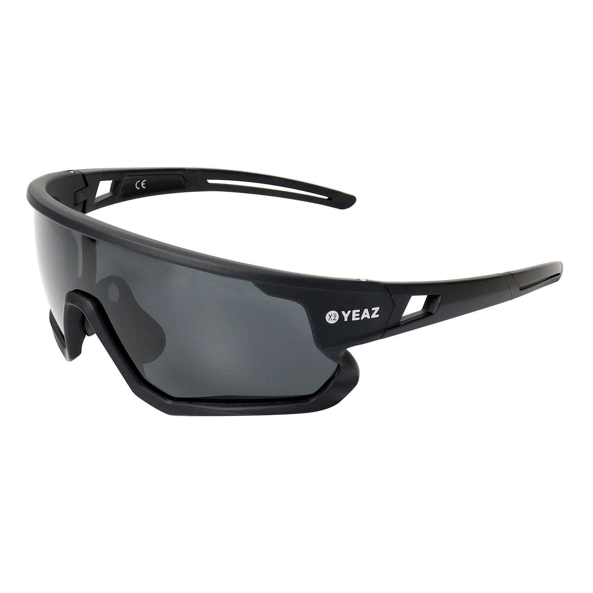 YEAZ Sportbrille SUNRISE sport-sonnenbrille black, Guter Schutz bei optimierter Sicht