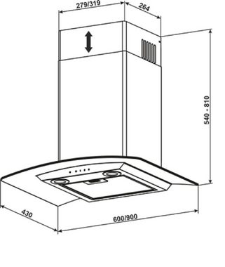 GURARI Gas-Standherd GCH E 914 BL r+GCH T 465 IS 90 BL PRIME, mit 1-fach-Teleskopauszug, Retro Gas Elektro Standherd 90 cm/ 121L +Dunstabzugshaube 90 cm