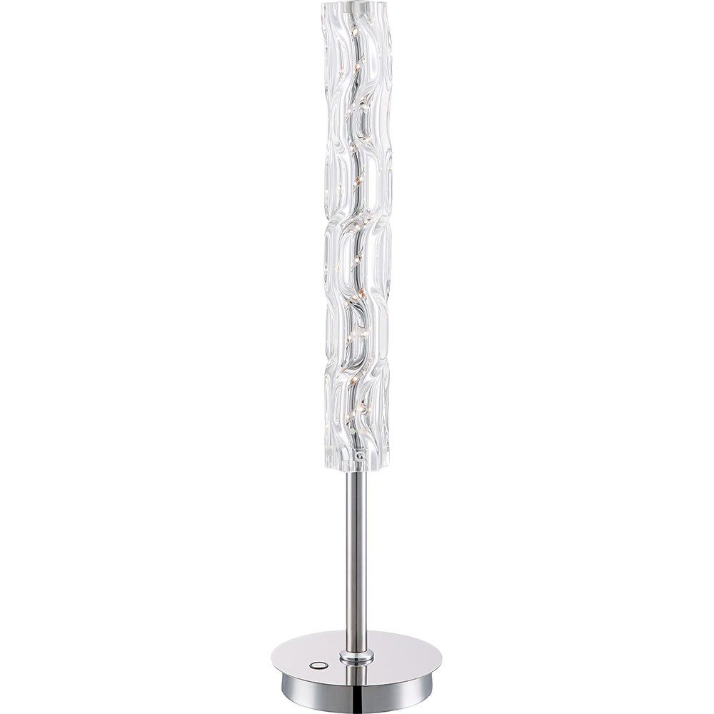 LED verbaut, Glas Touchdimmer Globo Neutralweiß, Tischleuchte fest LED-Leuchtmittel LED Tischlampe Wohnzimmerlampe cm 60 H Tischleuchte,
