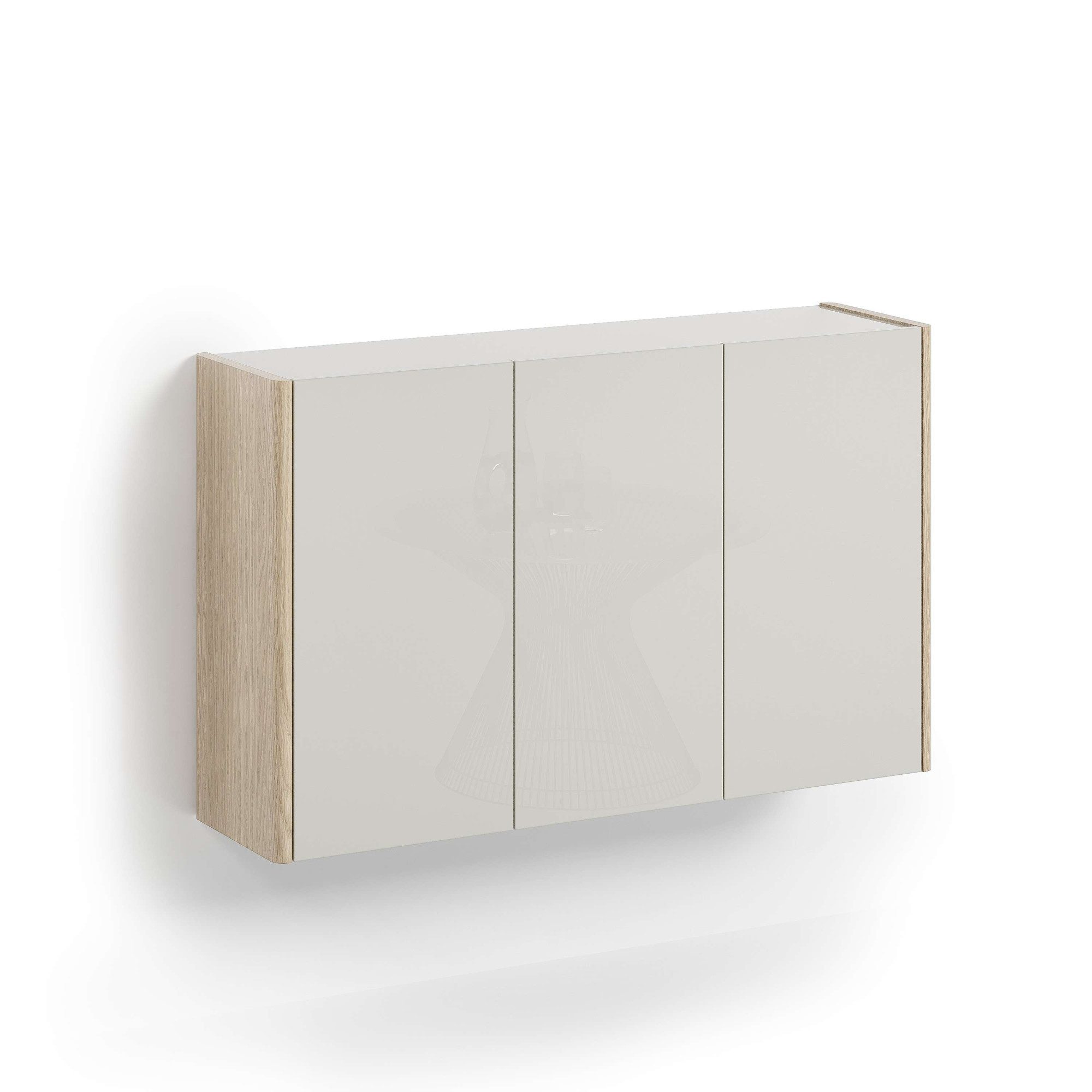 Home affaire Hängeschuhschrank DILLON, Schuhschrank,Schuhkommode, Schuhregal, Schuhkipper (1-St) Breite 141 cm, hängend, 3 Türen, Hochglanz lackiert, Made in Italy