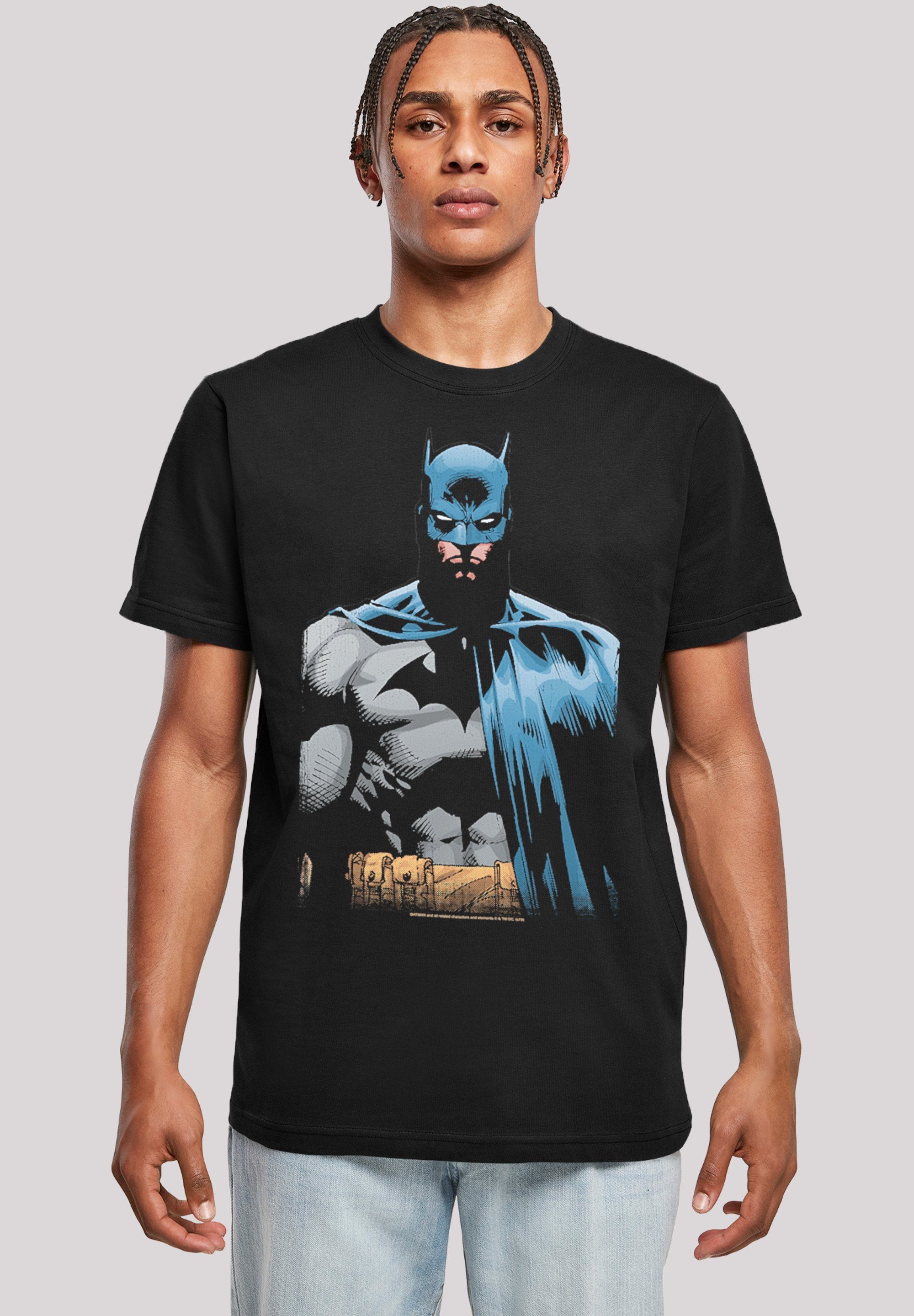 Herren,Premium F4NT4STIC Merch,Regular-Fit,Basic,Bedruckt Close Batman T-Shirt Up
