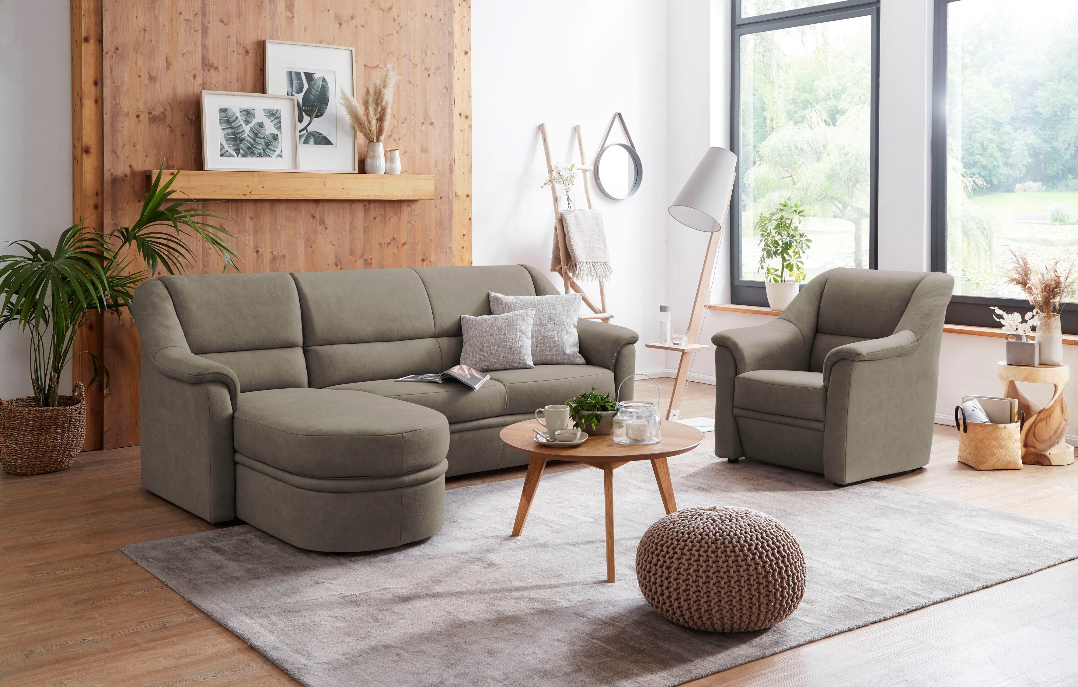 VILLA Ecksofa und 223 mit BECK Bettfunktion ccm, Breite Bettkasten wahlweise Fiora,