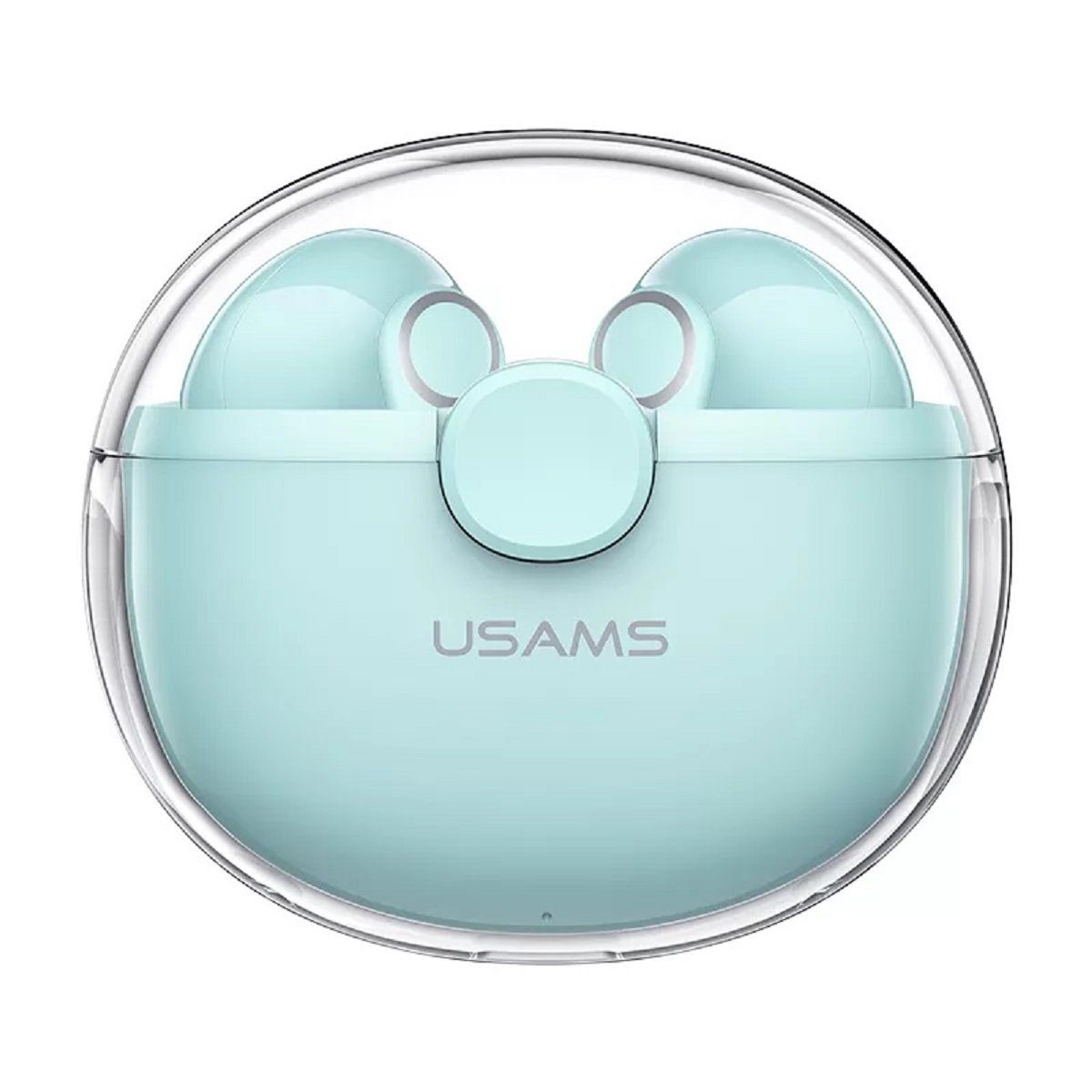 USAMS BU12 TWS BT 5.1 In-Ear Kabellos Ohrhörer mit Mikrofon Ladebox Bluetooth-Kopfhörer (Bluetooth 5.1, Touch Control, Bluetooth, für Smartphome, Apple, Samsung, Huawei, LG usw) Türkis
