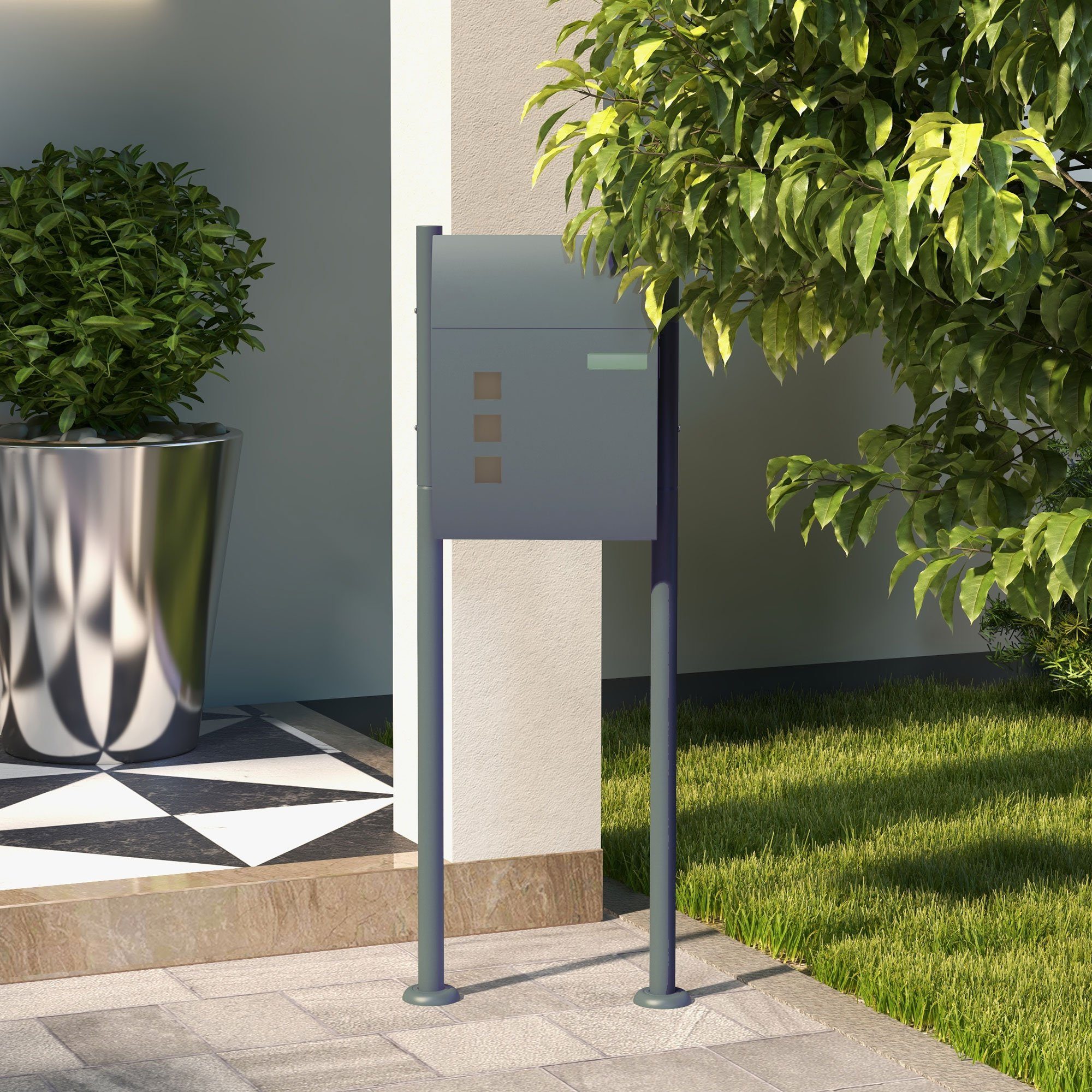 HOMCOM Briefkasten Abschließbar, Postfach, Schließfach (Mailbox, 1-St., Pos günstig online kaufen