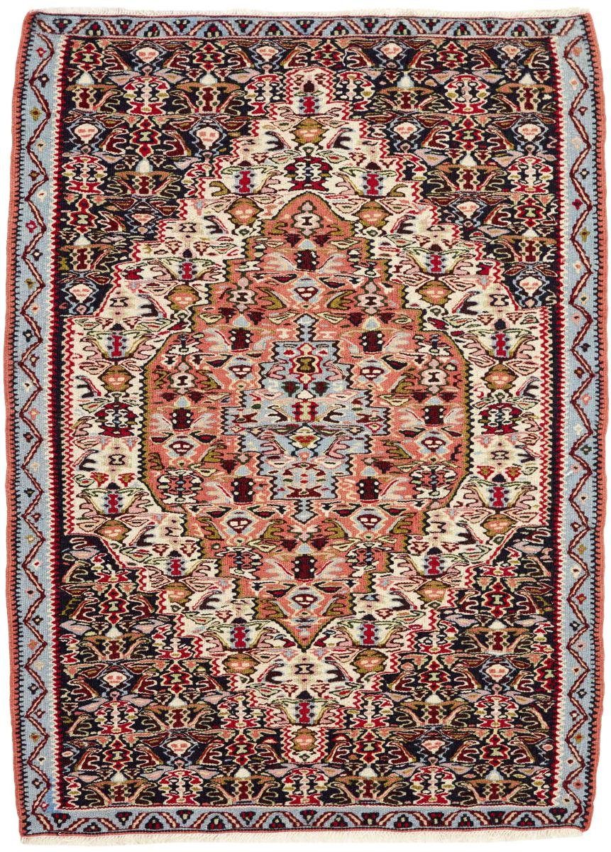 Orientteppich Kelim Fars Senneh Orientteppich rechteckig, 80x112 Perserteppich, / Handgeknüpfter 4 Nain Trading, Höhe: mm