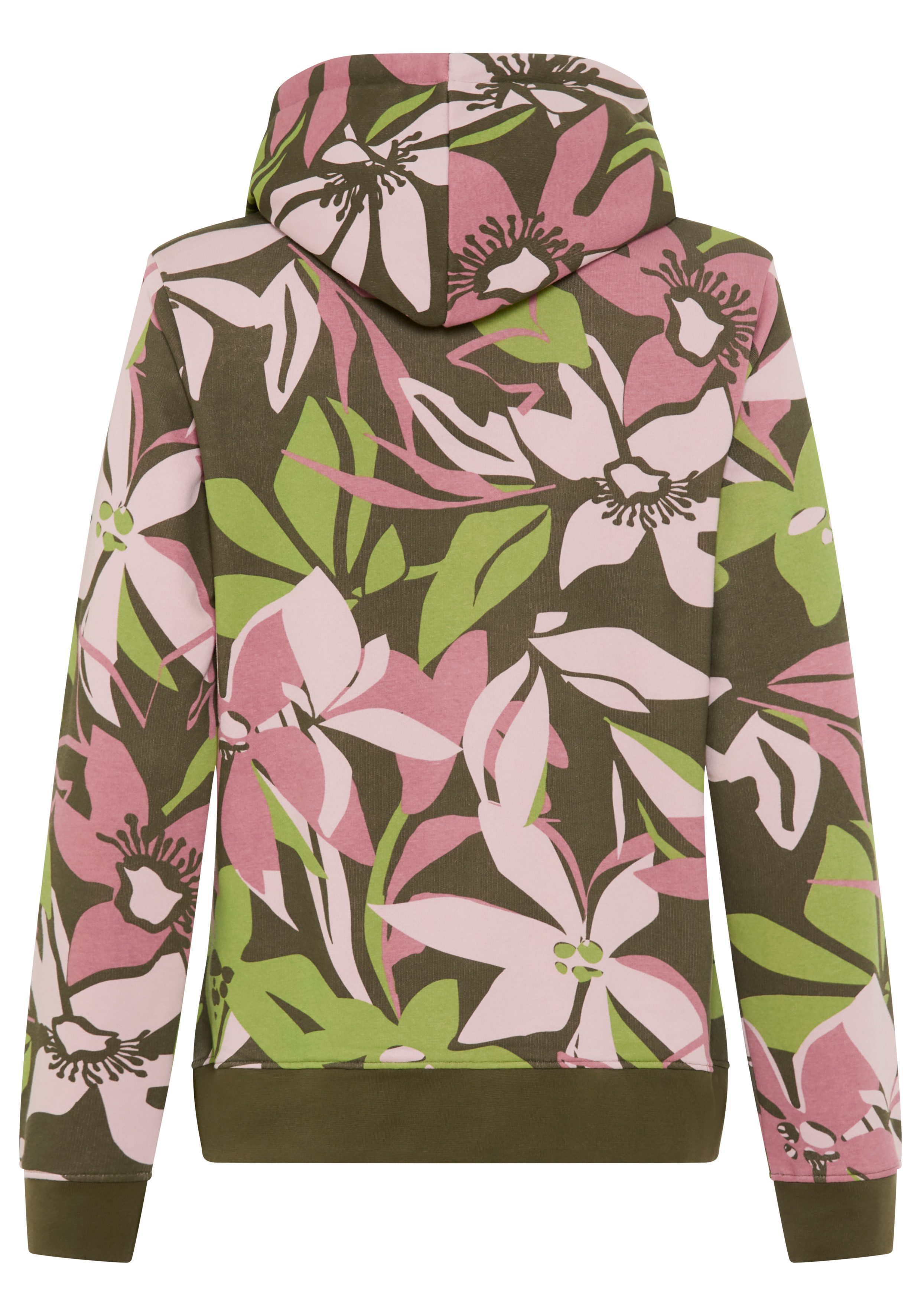 Laura Scott Sweater Pflegeleichte Baumwollmischung mit Kapuze und Blumendruck – Bild 5 von 5