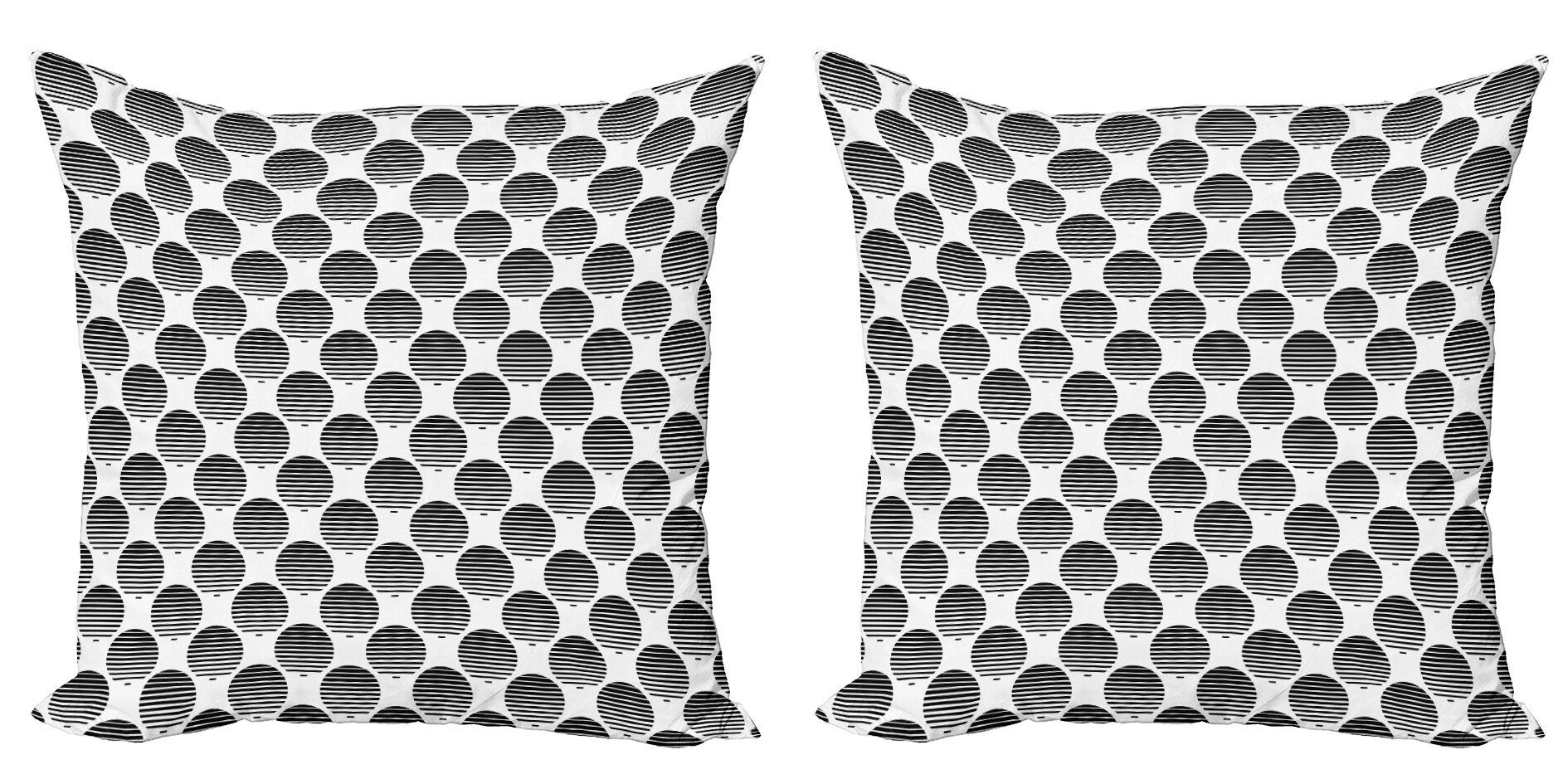 Digitaldruck, Doppelseitiger Abakuhaus Stück), Accent Kreise Geometrisch Modern Ripple (2 Kissenbezüge