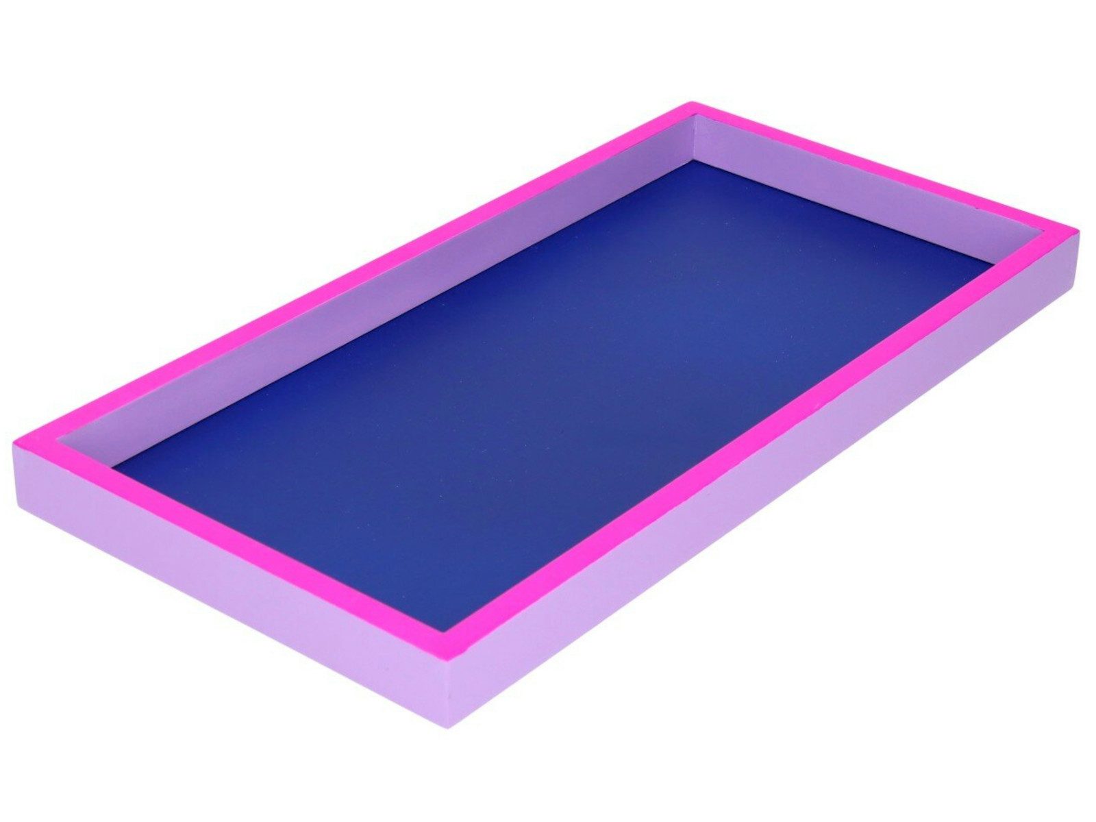 Giftcompany Dekotablett Neo Tablett rechteckig dunkelblau/neon lila/lila 30cm