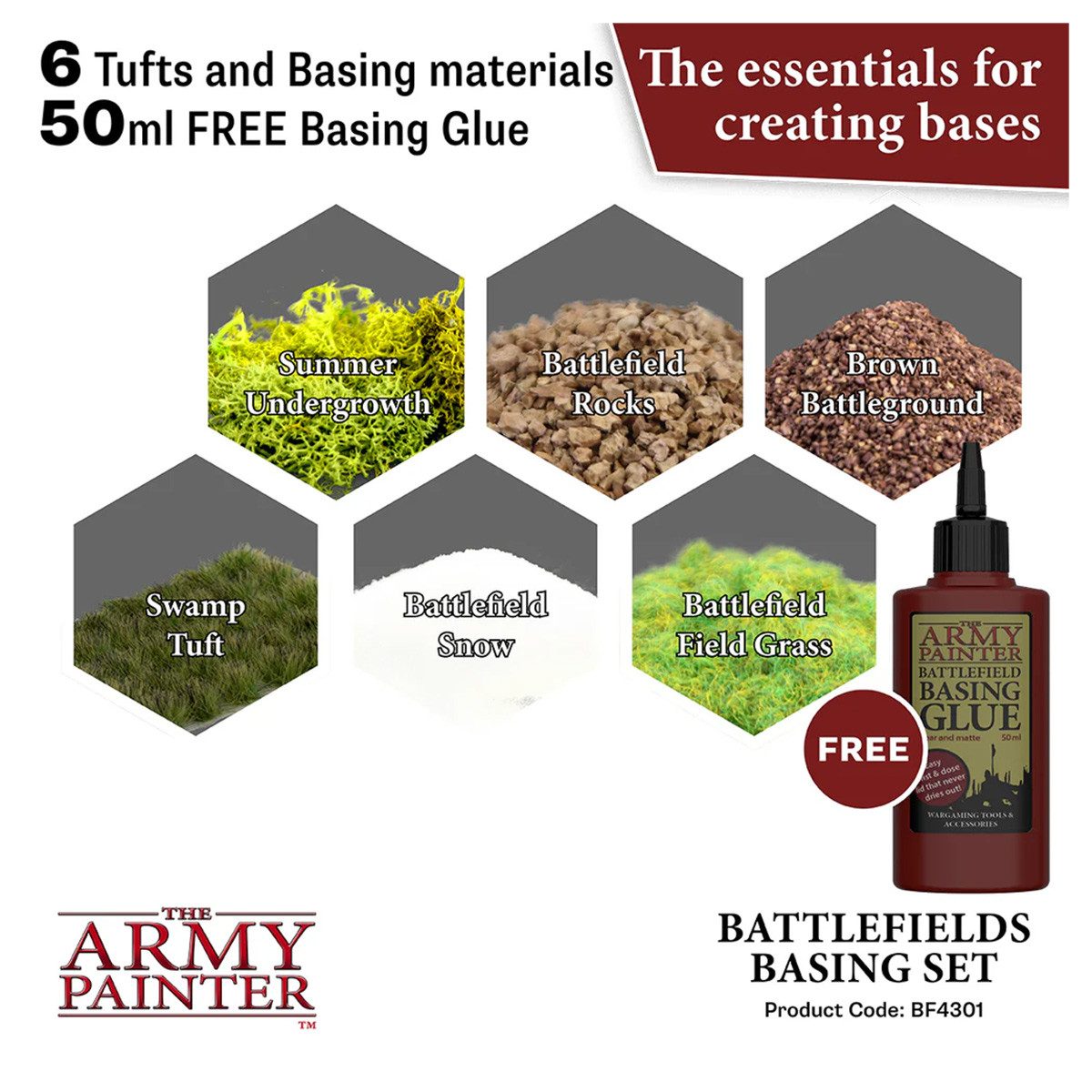 Army Painter Malpinsel Battlefields Basing Set - Basing-Material