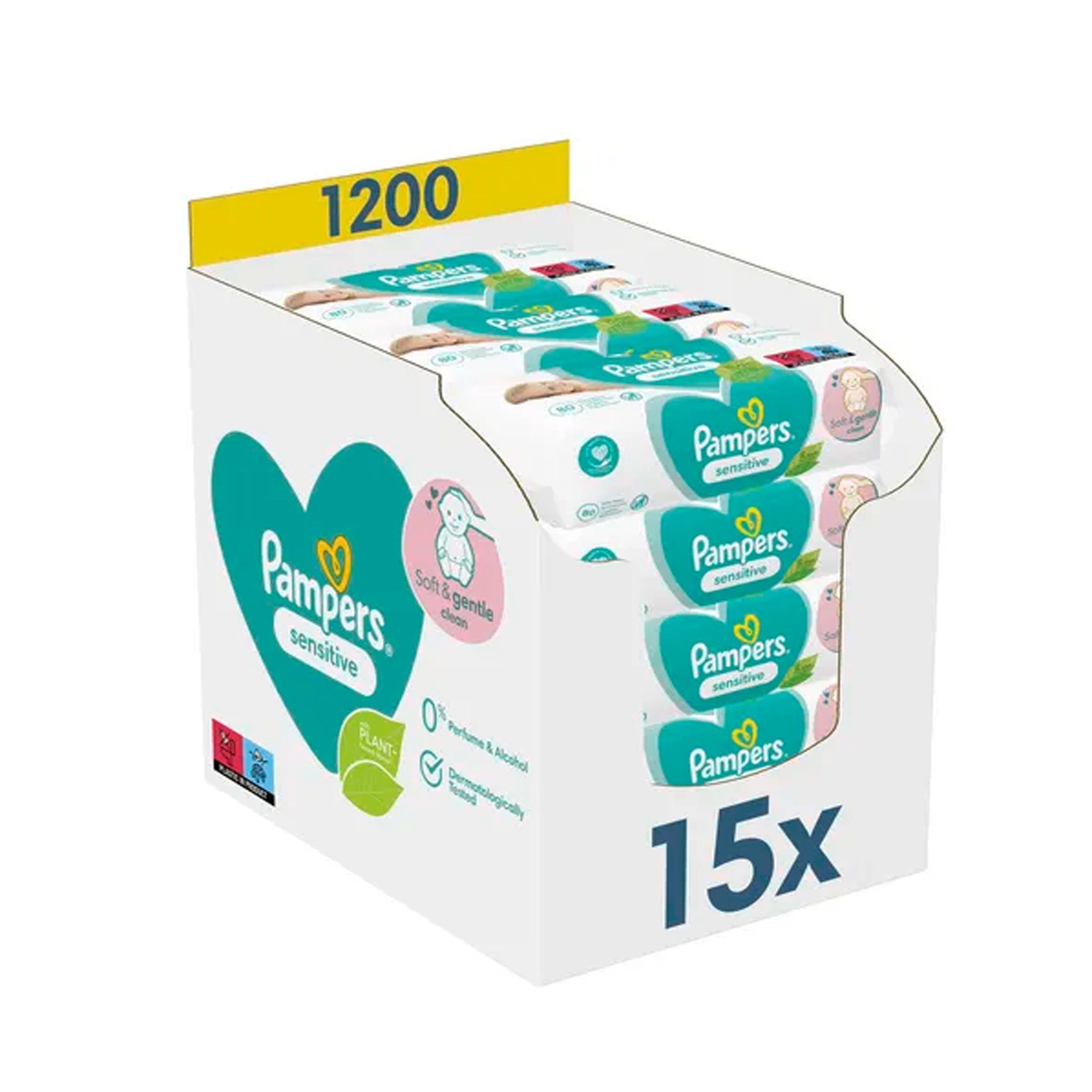 Feuchtetücher Pampers Feuchttücher sensitive (15x80 St) Feuchte Allzwecktücher