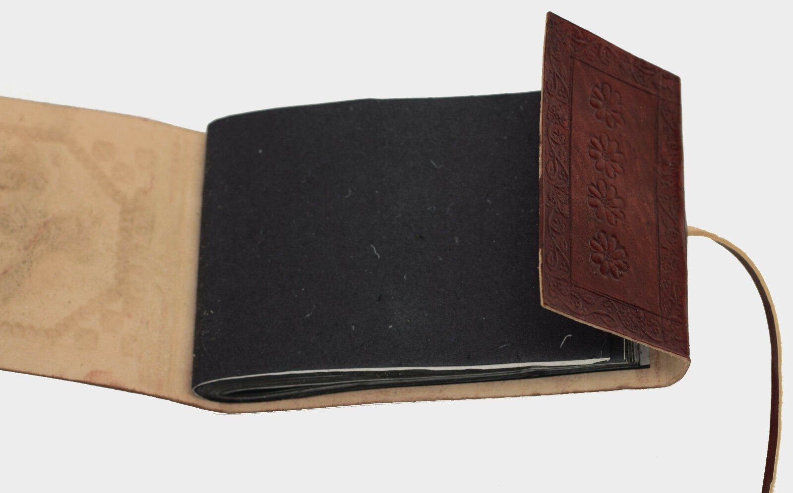 ROOGU Fotoalbum ROOGU Fotoalbum Büffelleder schwarzes Baumwollpapier