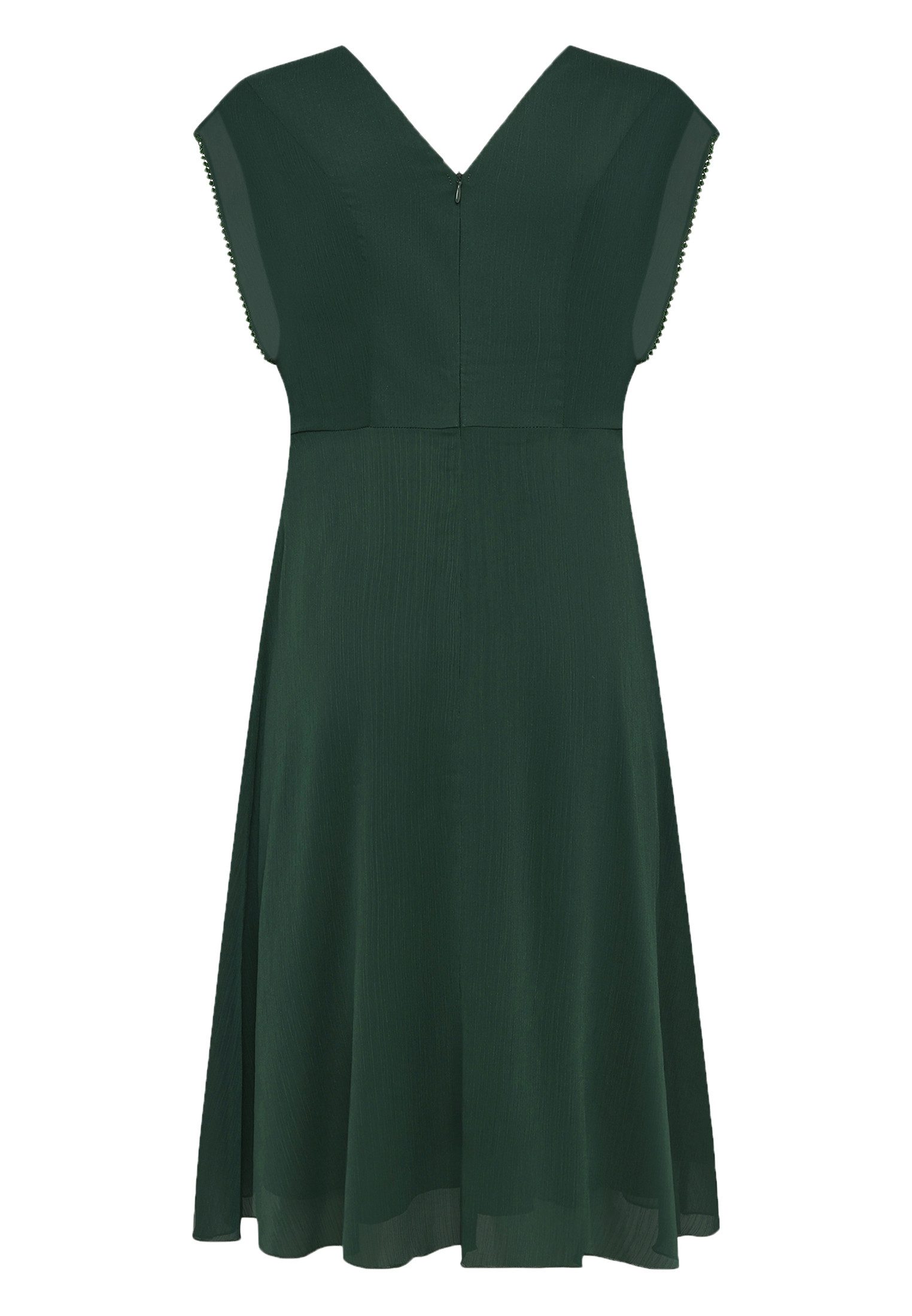 Zero Chiffonkleid Damen mit Rüschen Perlen