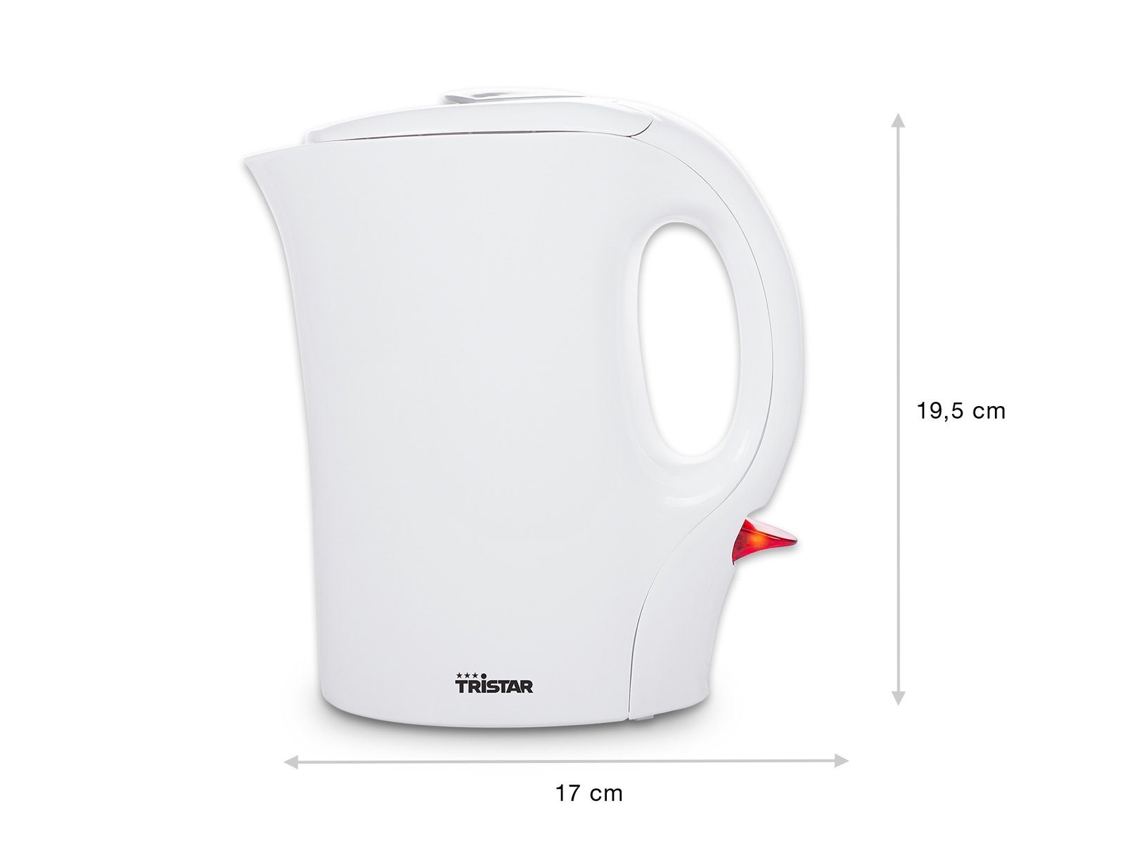 Tristar Wasserkocher, 1 l, 1100 W, Kleiner 1 Liter elektrischer mini Heißwasserbereiter schnell & leise