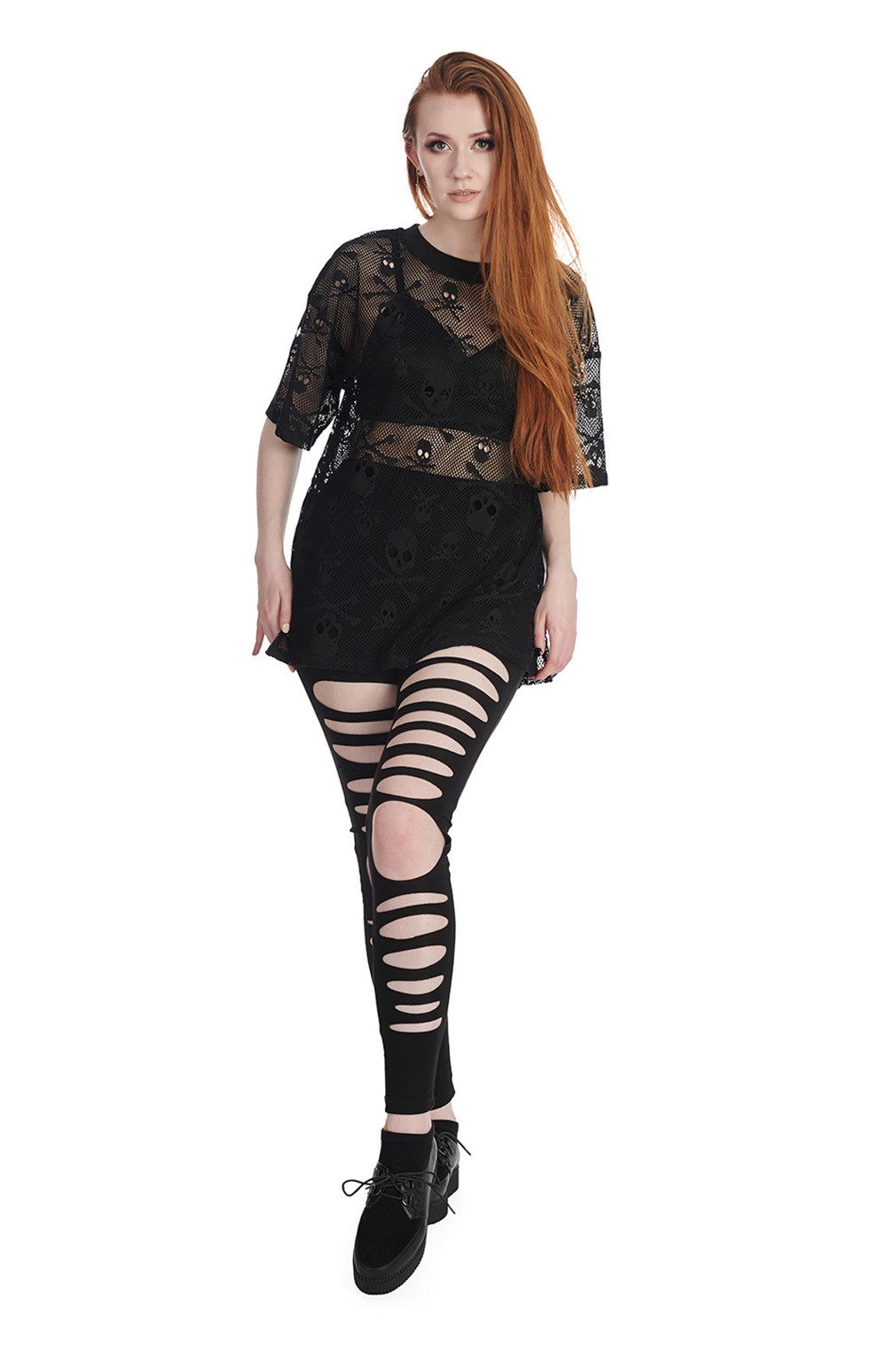 Banned T-Shirt Skull Queen Long Top