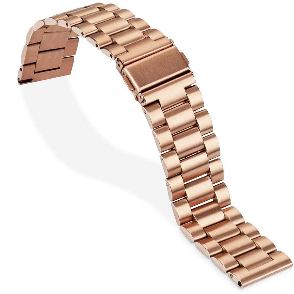 GelldG Smartwatch-Armband Roségold Galaxy Metallarmband 42MM Armband, Watch mit Kompatibel