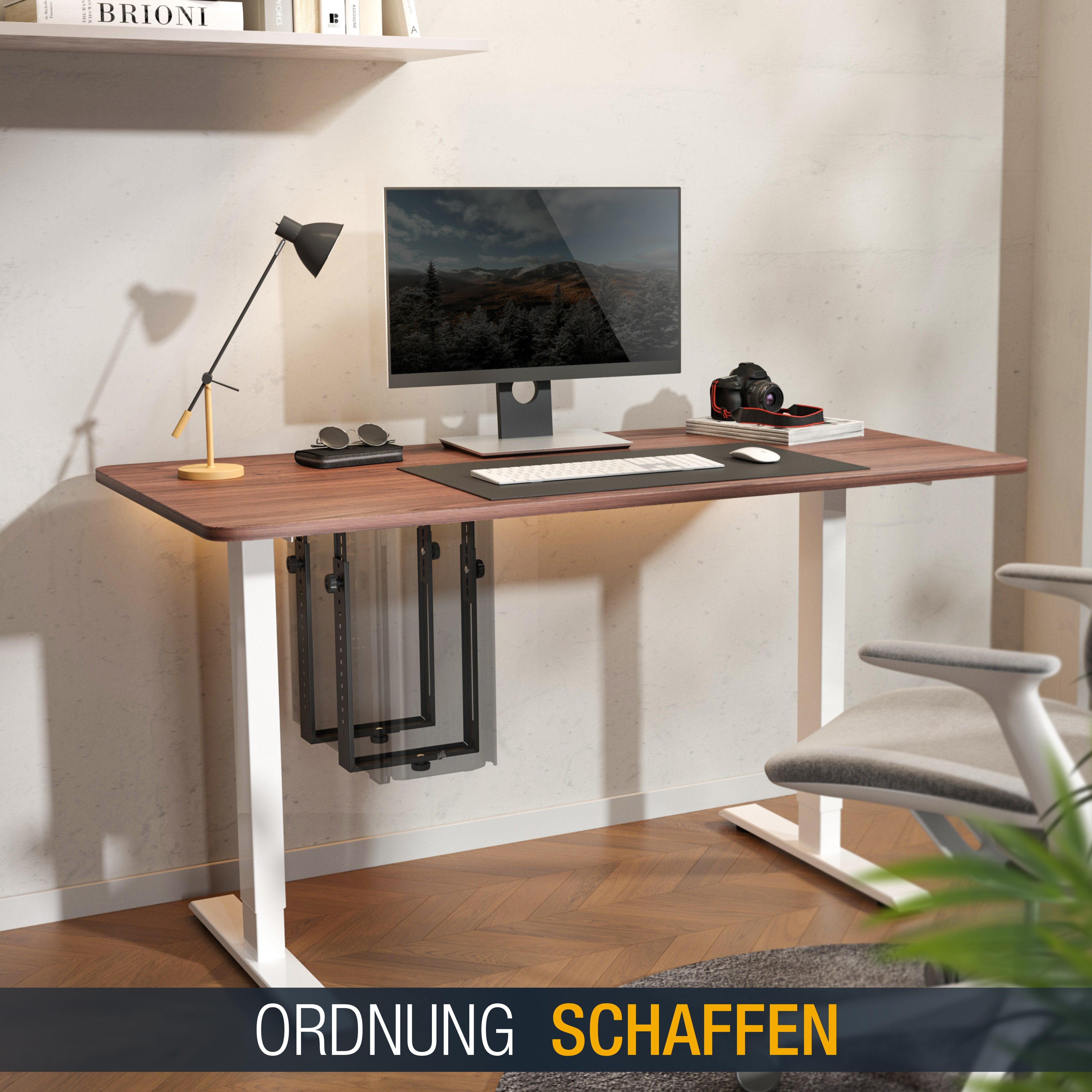 RICOO Halterung PC Halterung unter Schreibtisch flexibel Gaming Büro Tisch TRH02-B, (vertikal oder horizontal Befestigung, 1-tlg., max 35 Kg Rechner Halter für  – Bild 4 von 5