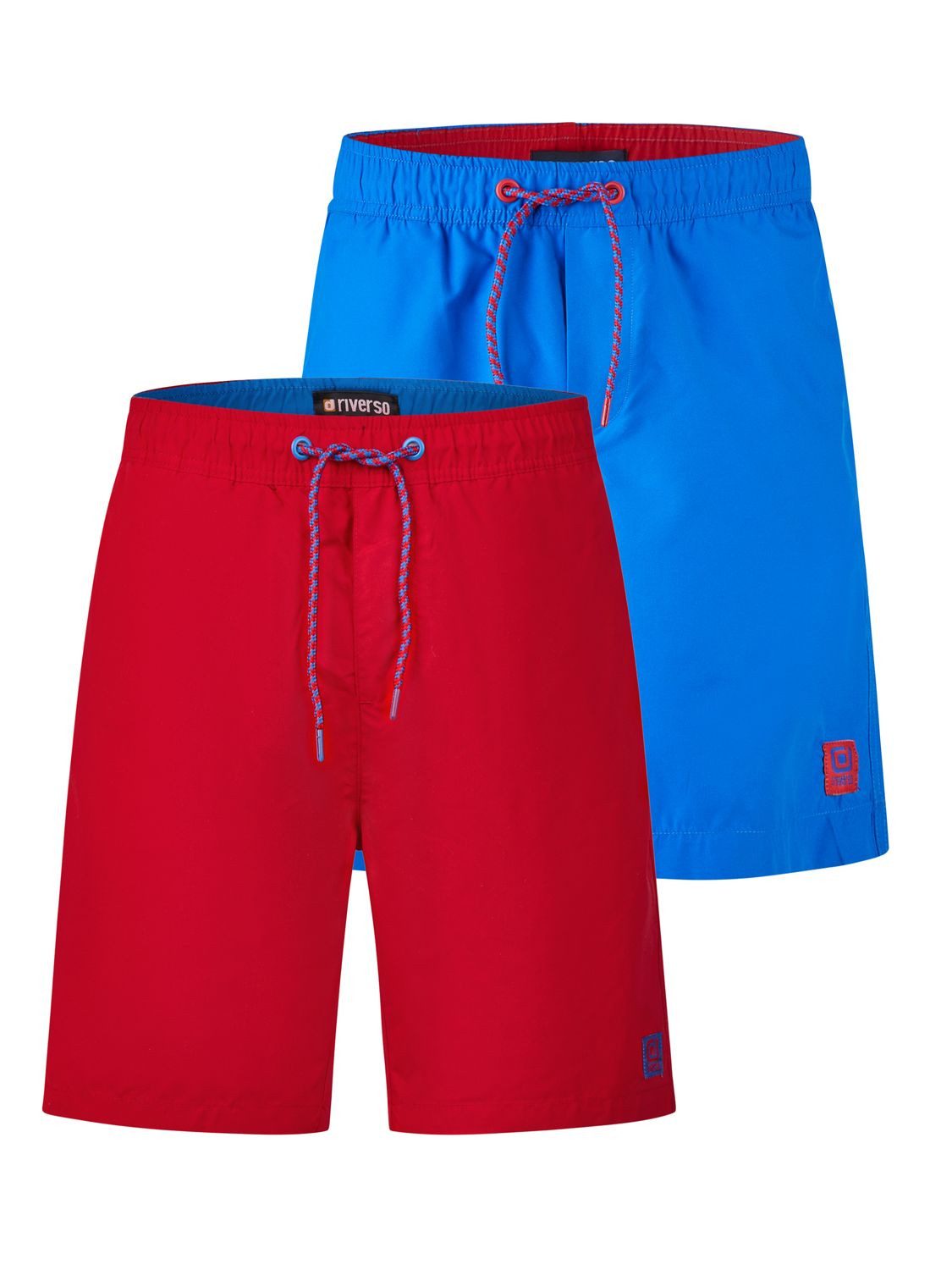 riverso Badeshorts Herren Badehose RIVDavid Regular Fit (2-St) Sportshorts mit Kordelzug