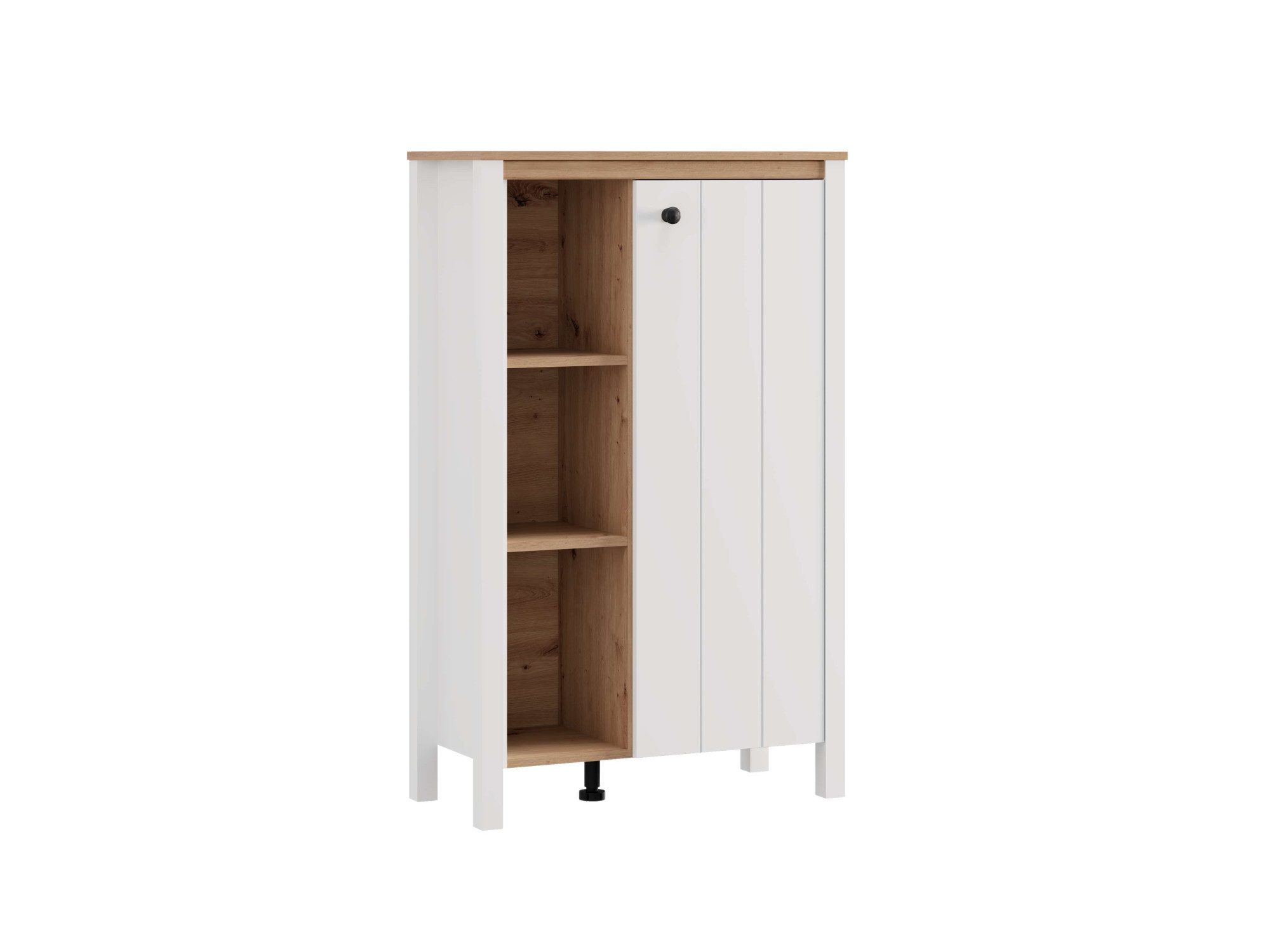 Home affaire Highboard BEDFORD, Hochkommode, Vitrine, Glasvitrine, Kombi-Highboard, MDF-Profil 2D ummantelt, Hotstamping