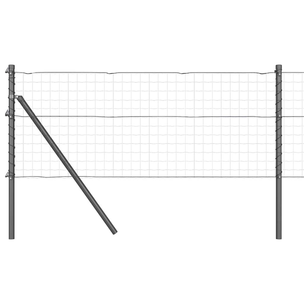 vidaXL Столб забора Столб забора Sonstiges 52 pcs Grau 3.2 x 3.2 x 80 cm Stahl, (52-St)