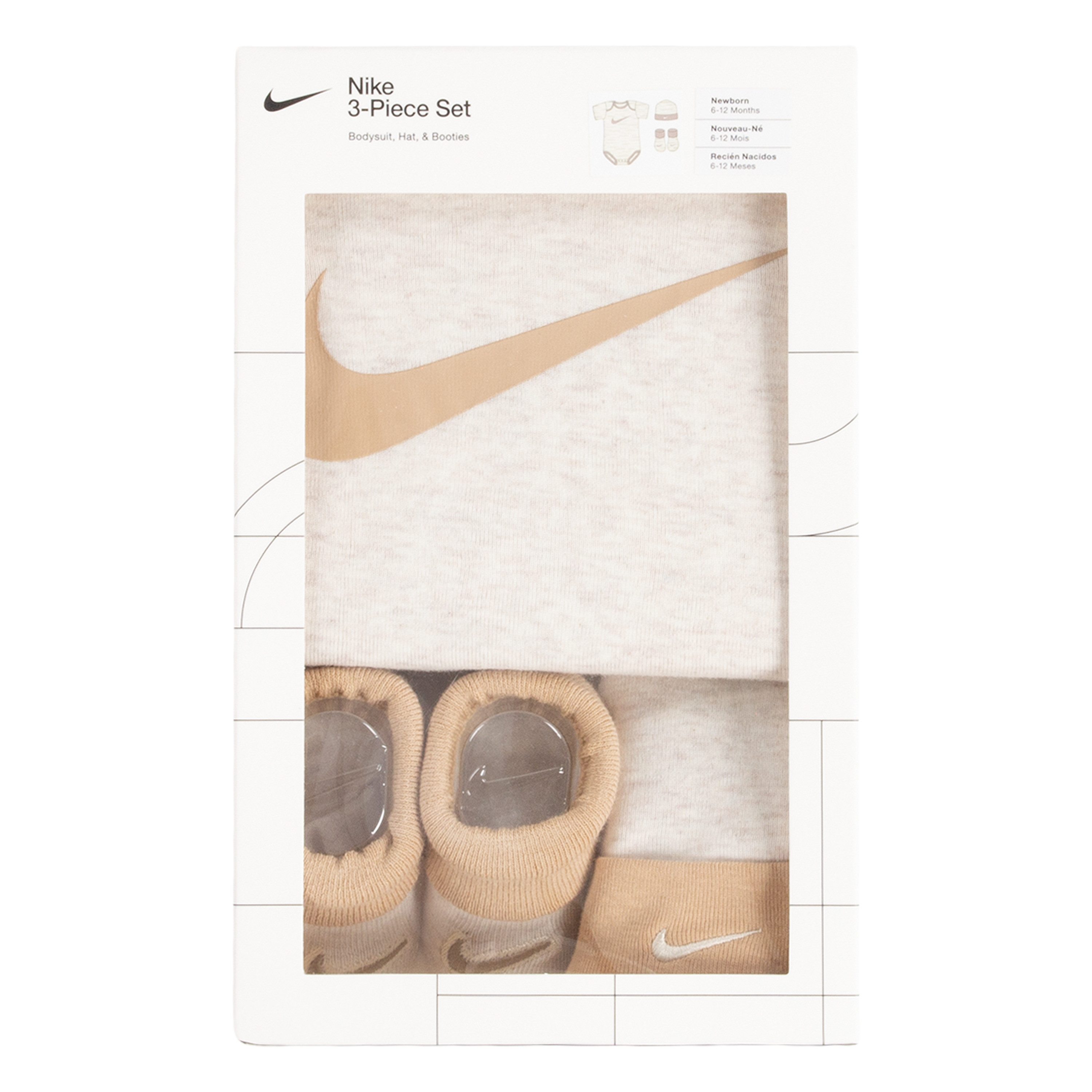 Nike Sportswear Neugeborenen-Geschenkset NHN NIKE SWOOSH (3-tlg) dreiteiliges Set, für Babys, aus Baumwolle und Polyester