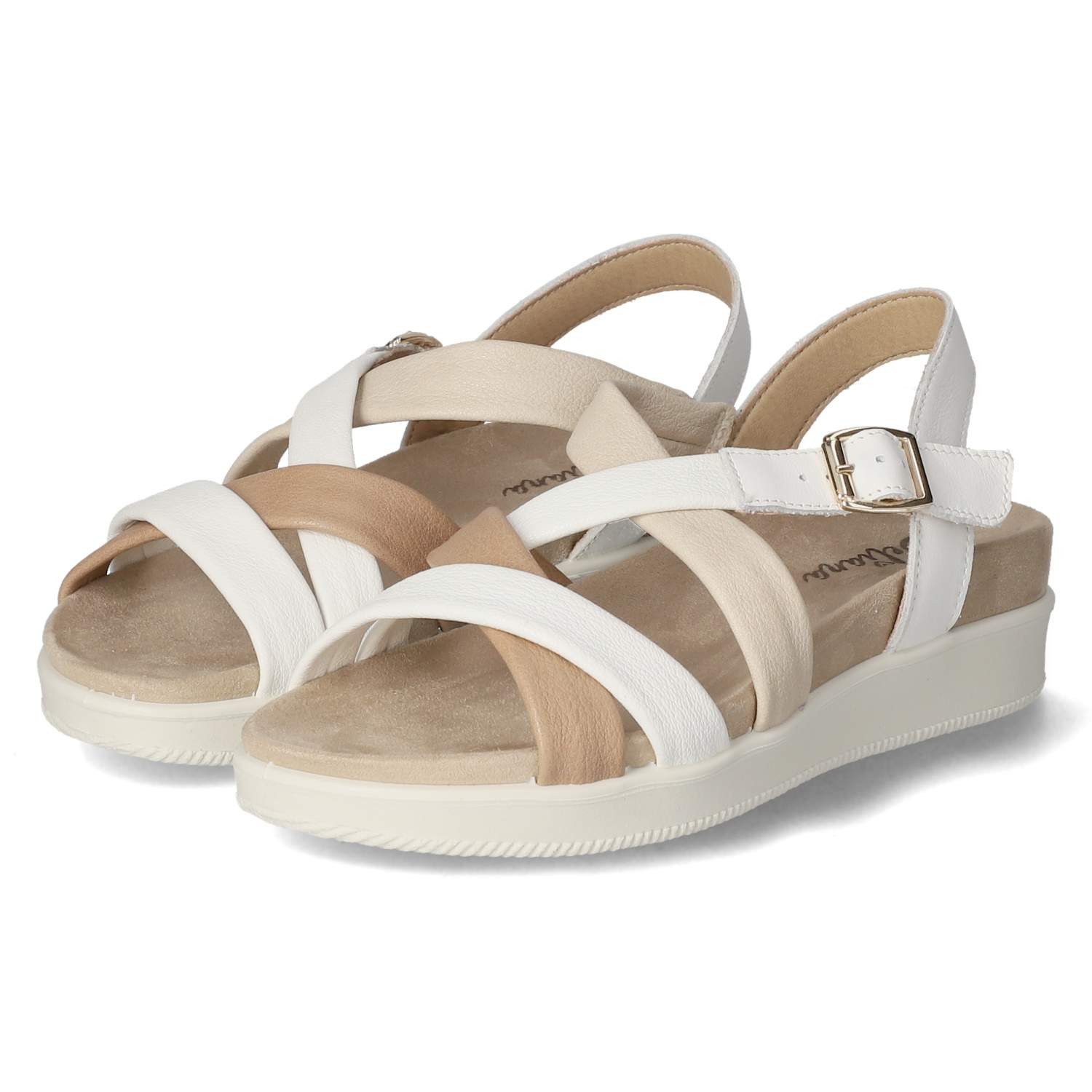 Beliana Beliana 75801002955013 Damen Leder und Synthetik beige Sandalette