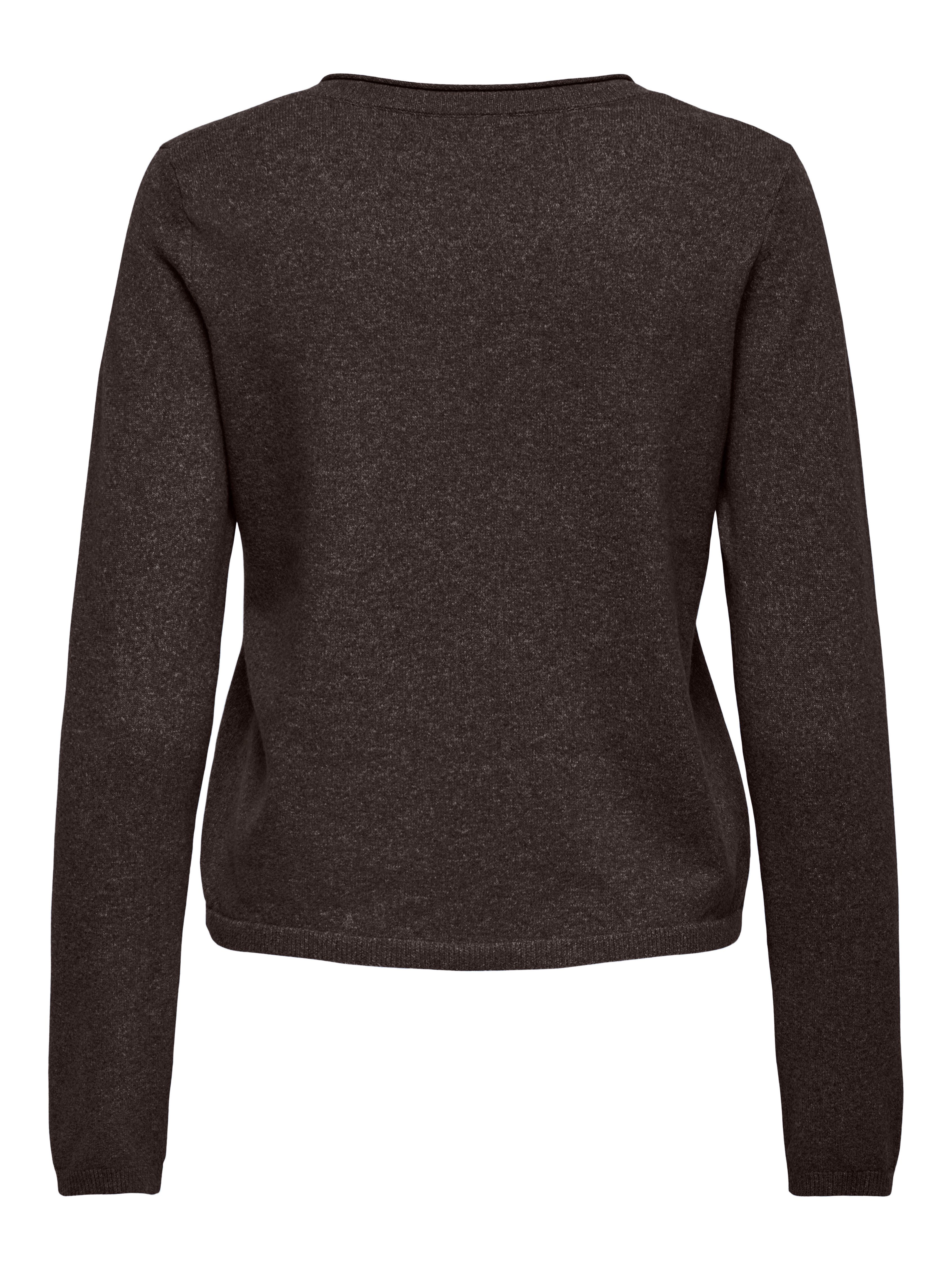 ONLY V-Ausschnitt-Pullover ONLLOYAL LIFE LS V-NECK PULLO KNT NOOS Materialmix
