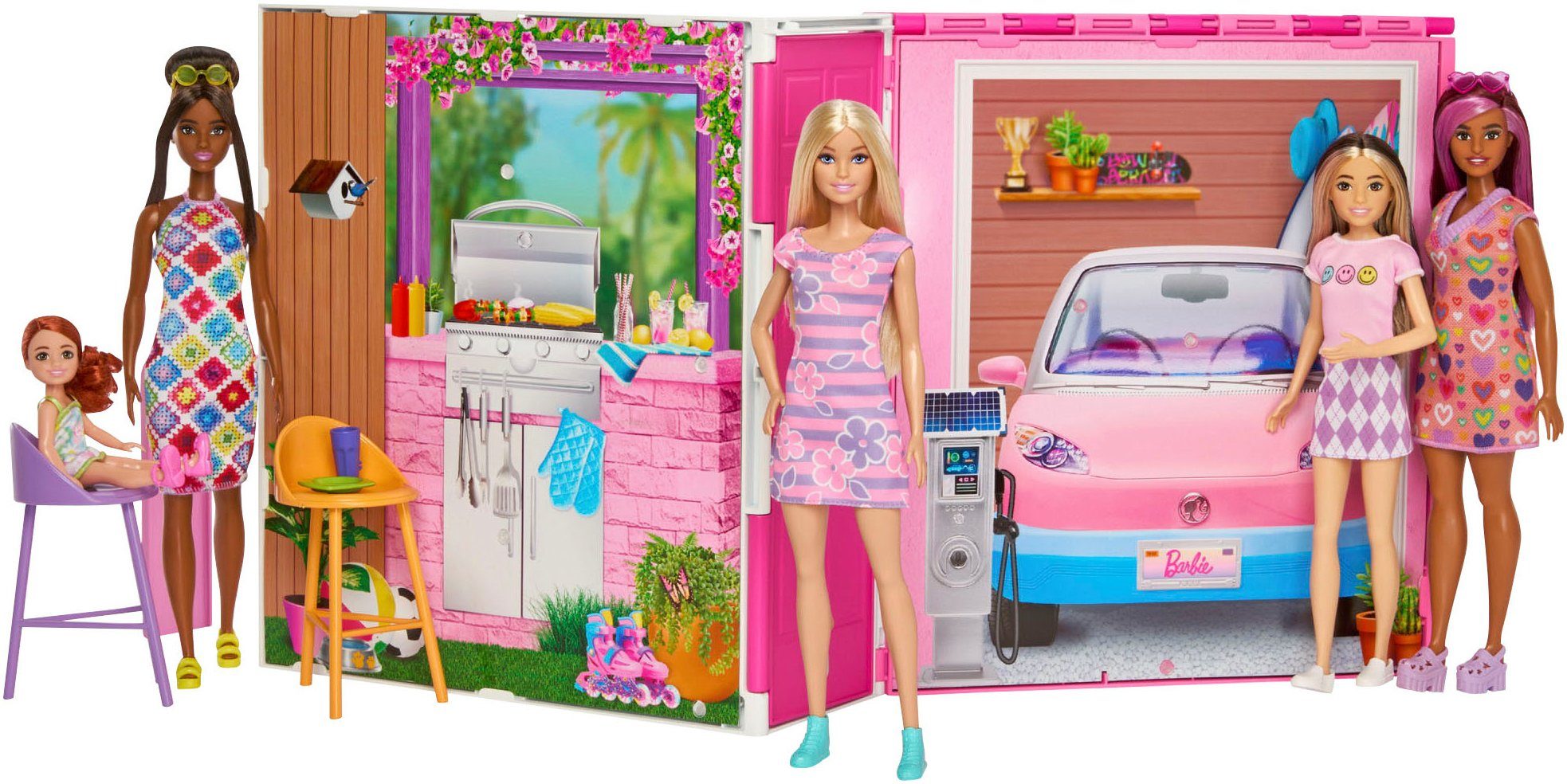 Barbie Puppenhaus Mitnehmhaus, inklusive einer Barbie günstig online kaufen
