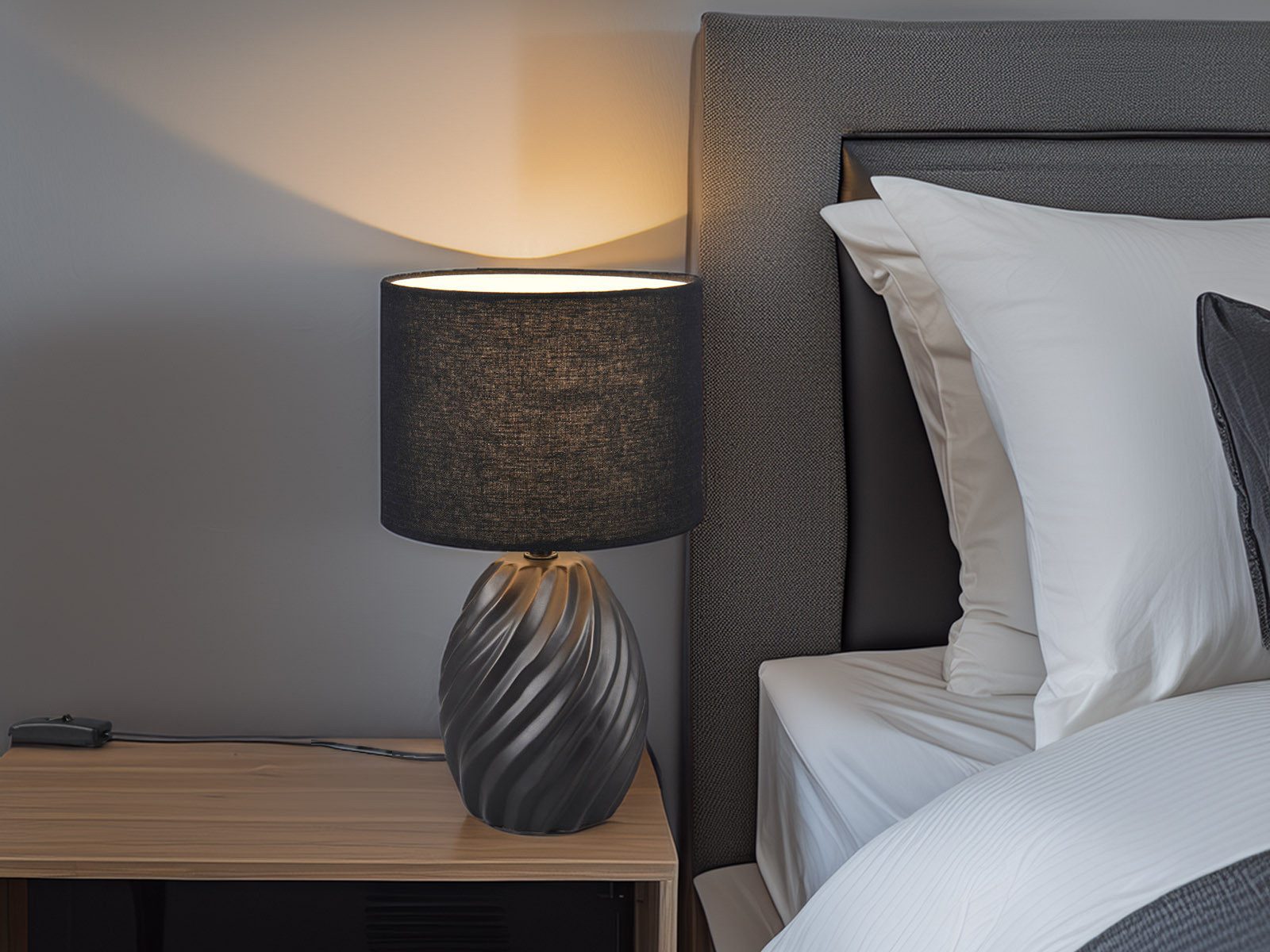 Reality Leuchten LED Nachttischlampe, Dimmfunktion, LED wechselbar, warmwei günstig online kaufen